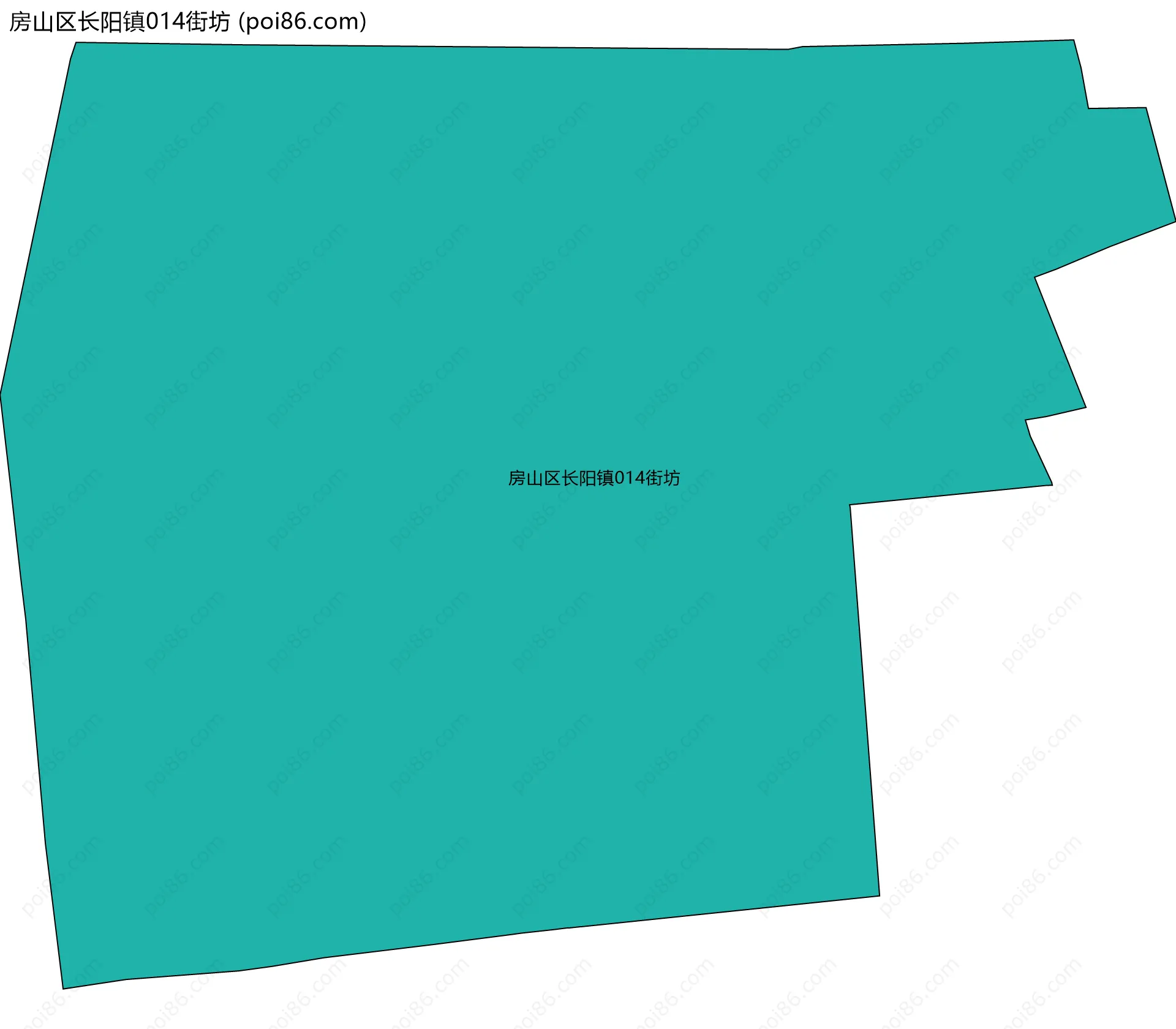 房山区长阳镇014街坊边界地图