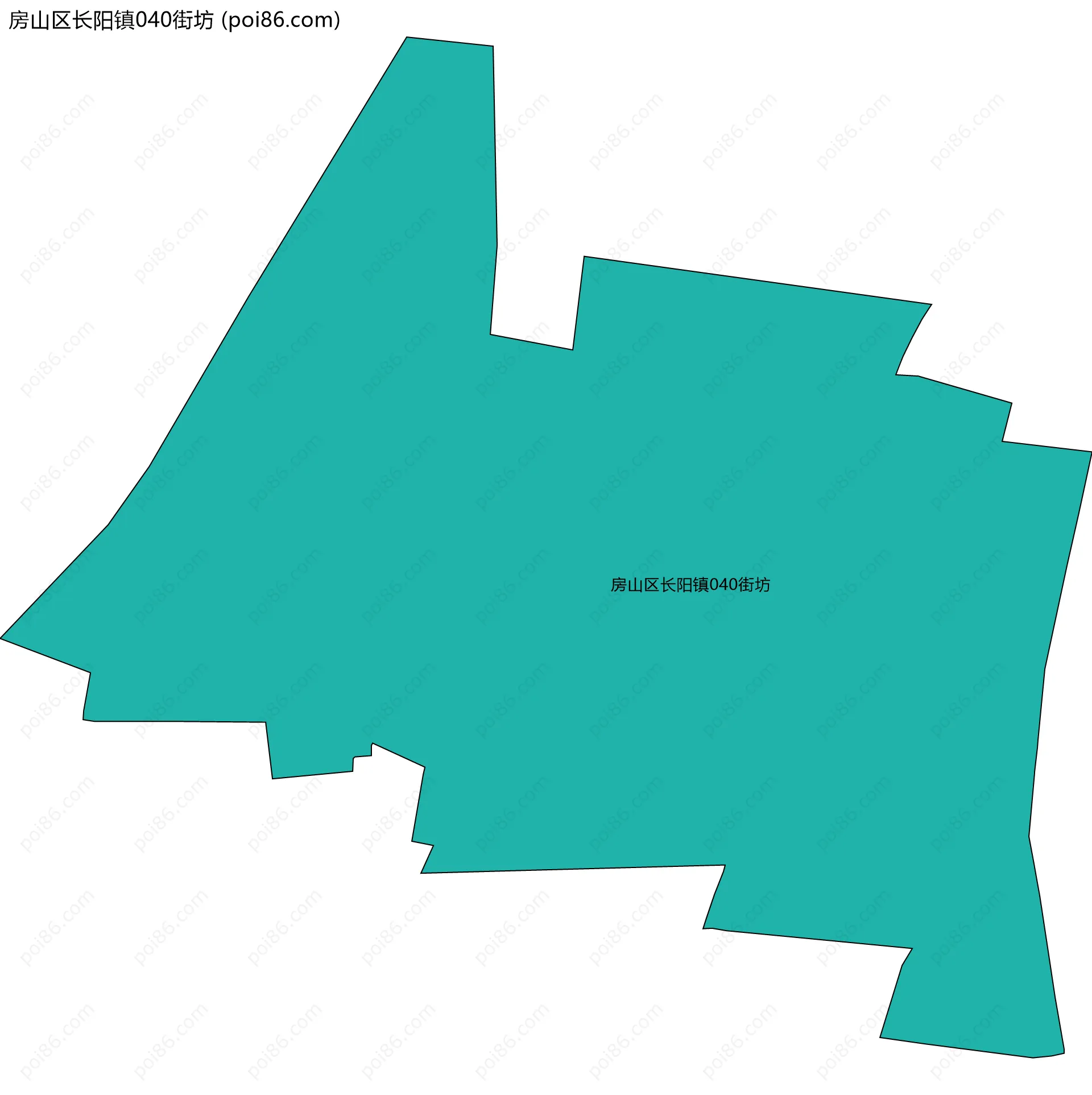 房山区长阳镇040街坊边界地图