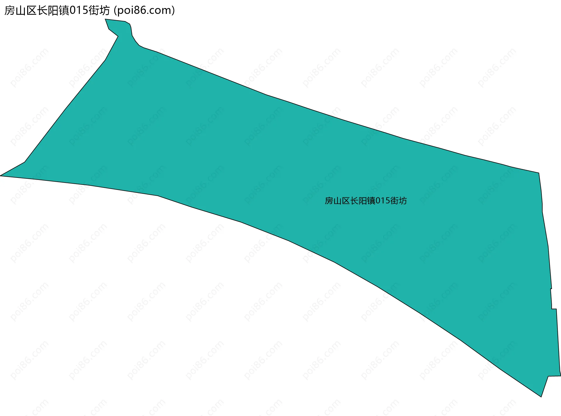 房山区长阳镇015街坊边界地图