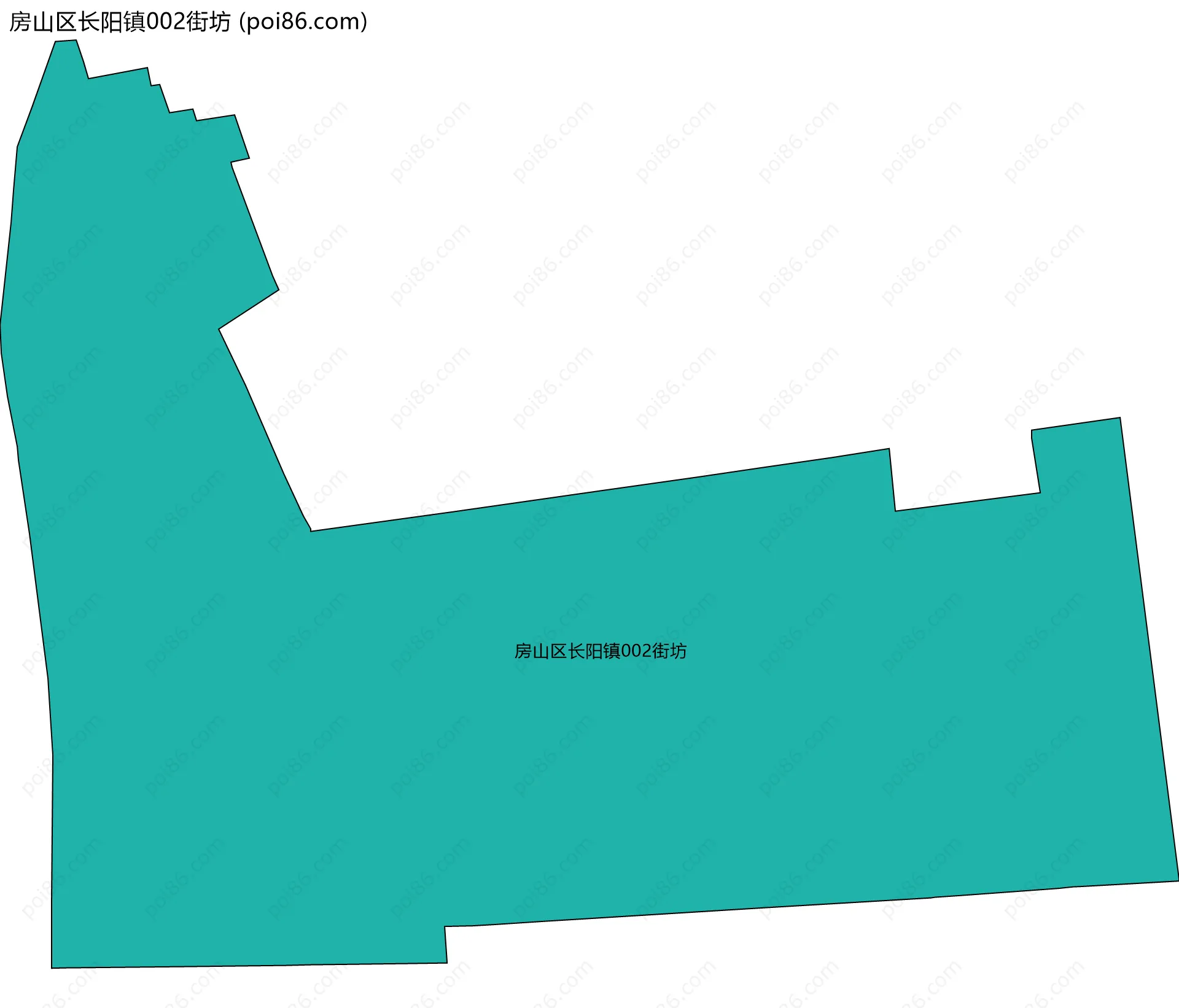 房山区长阳镇002街坊边界地图