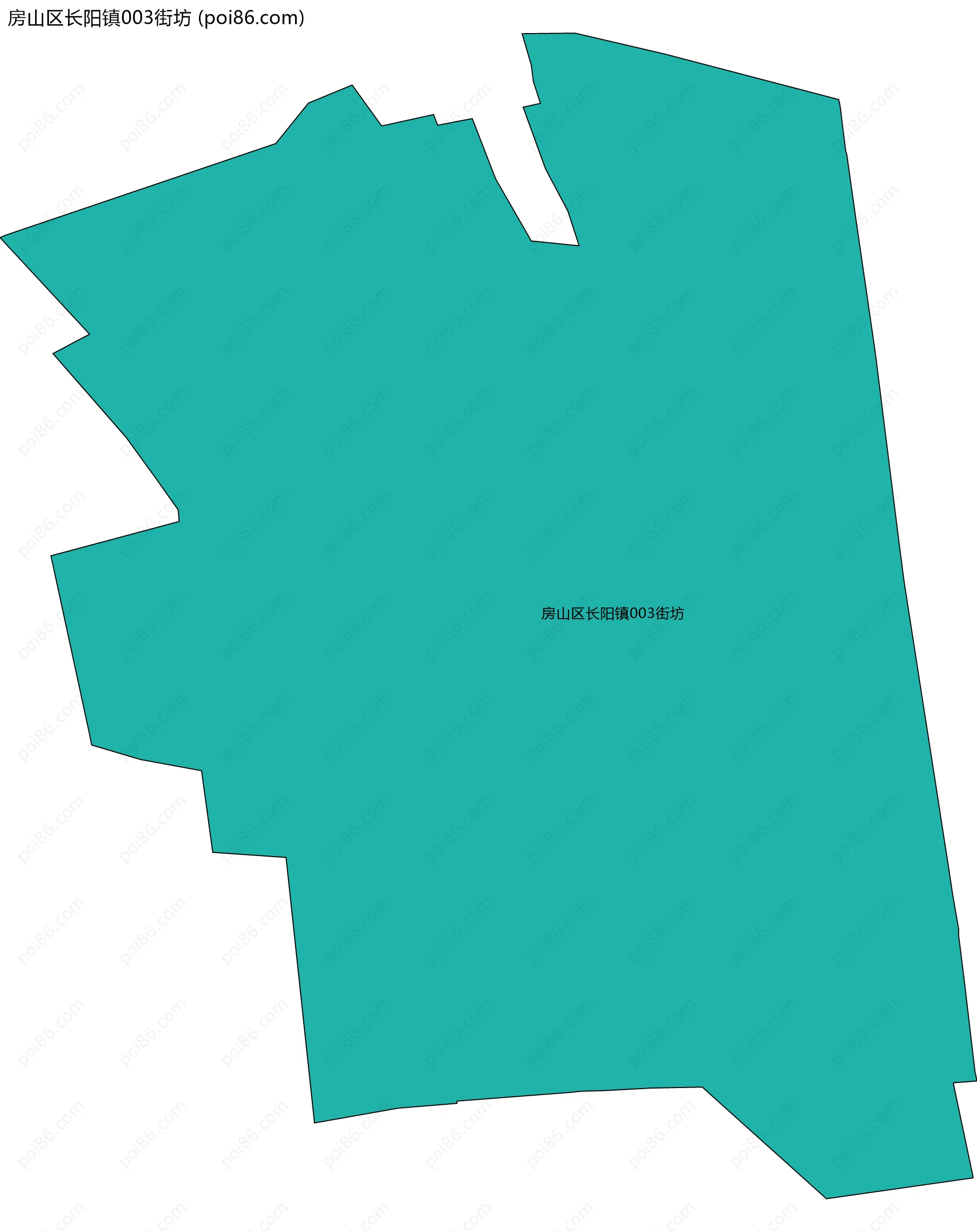 房山区长阳镇003街坊边界地图