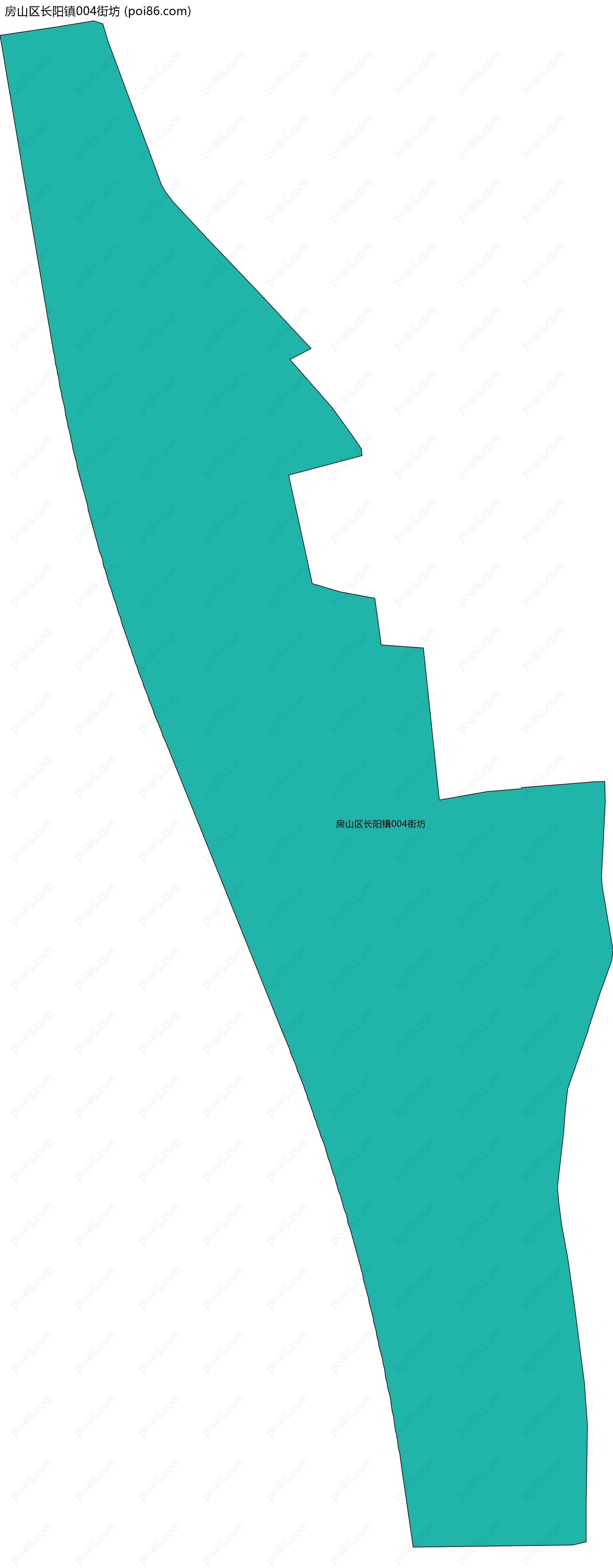 房山区长阳镇004街坊边界地图