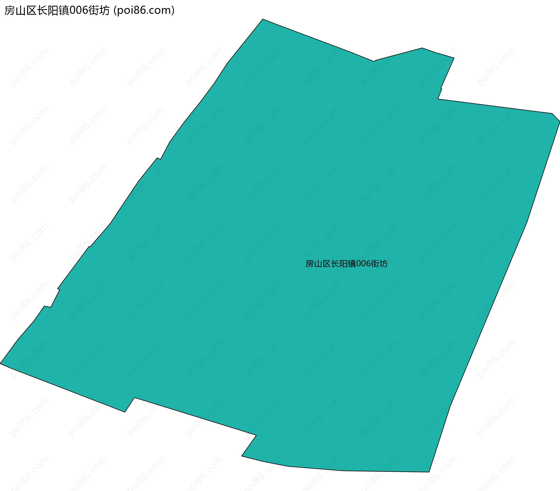 房山区长阳镇006街坊边界地图