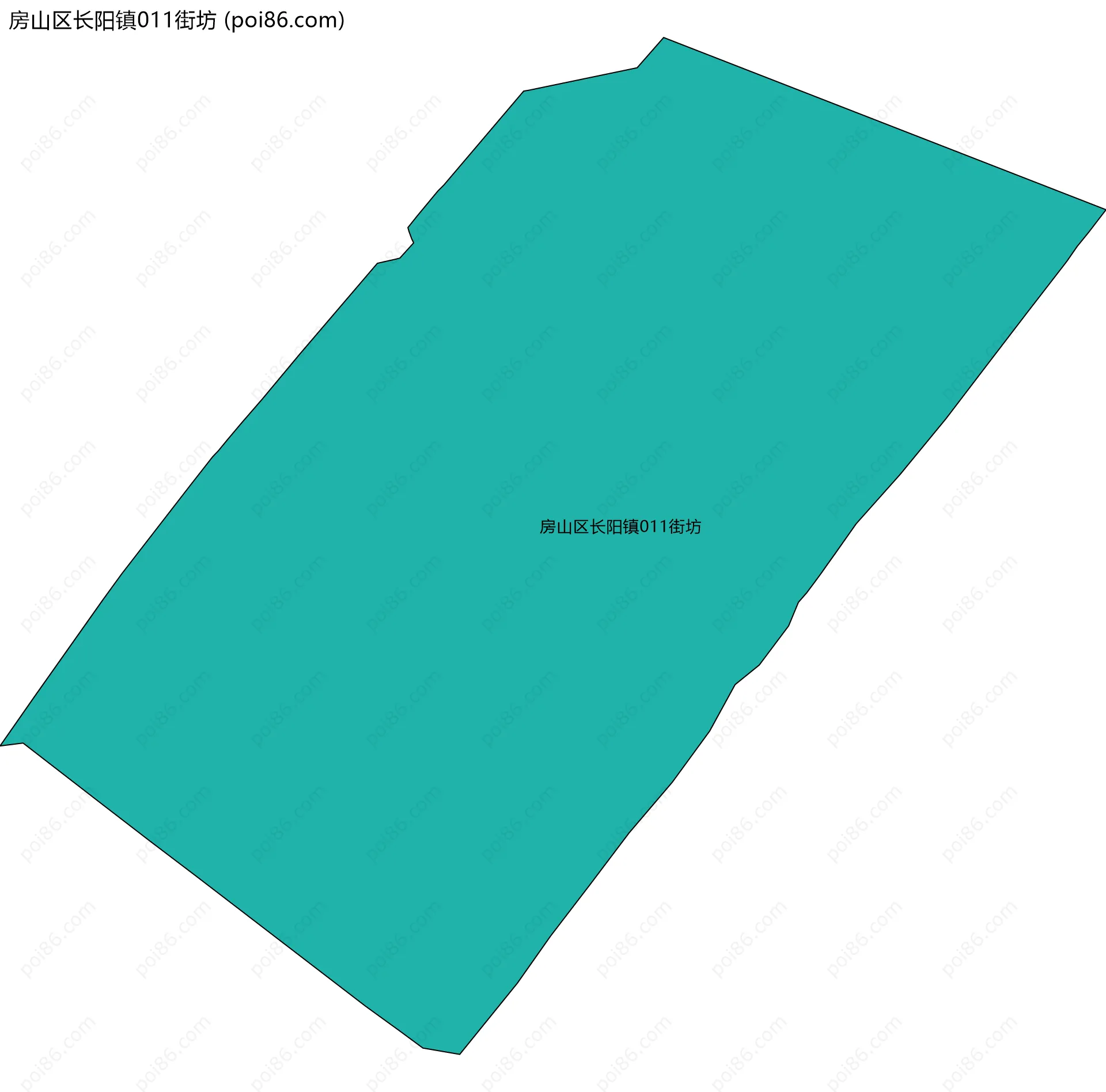 房山区长阳镇011街坊边界地图