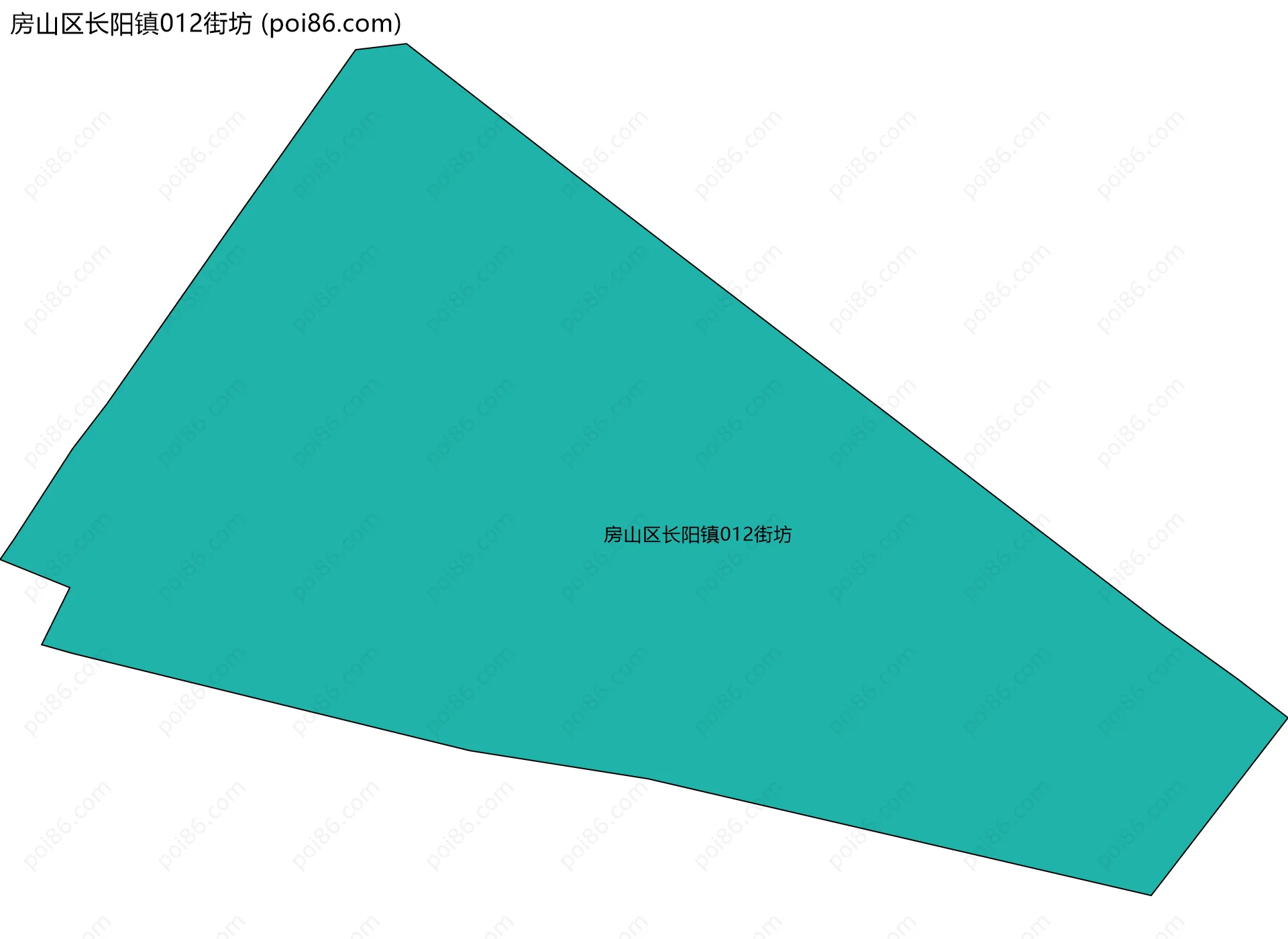 房山区长阳镇012街坊边界地图