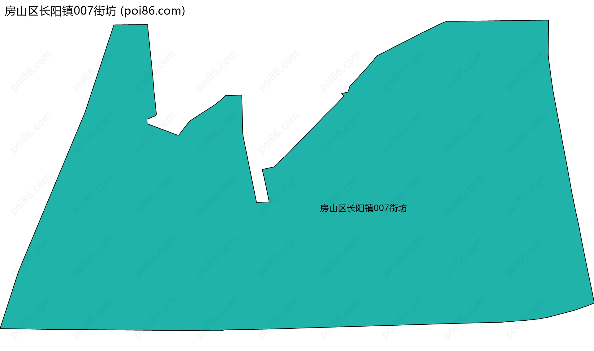 房山区长阳镇007街坊边界地图
