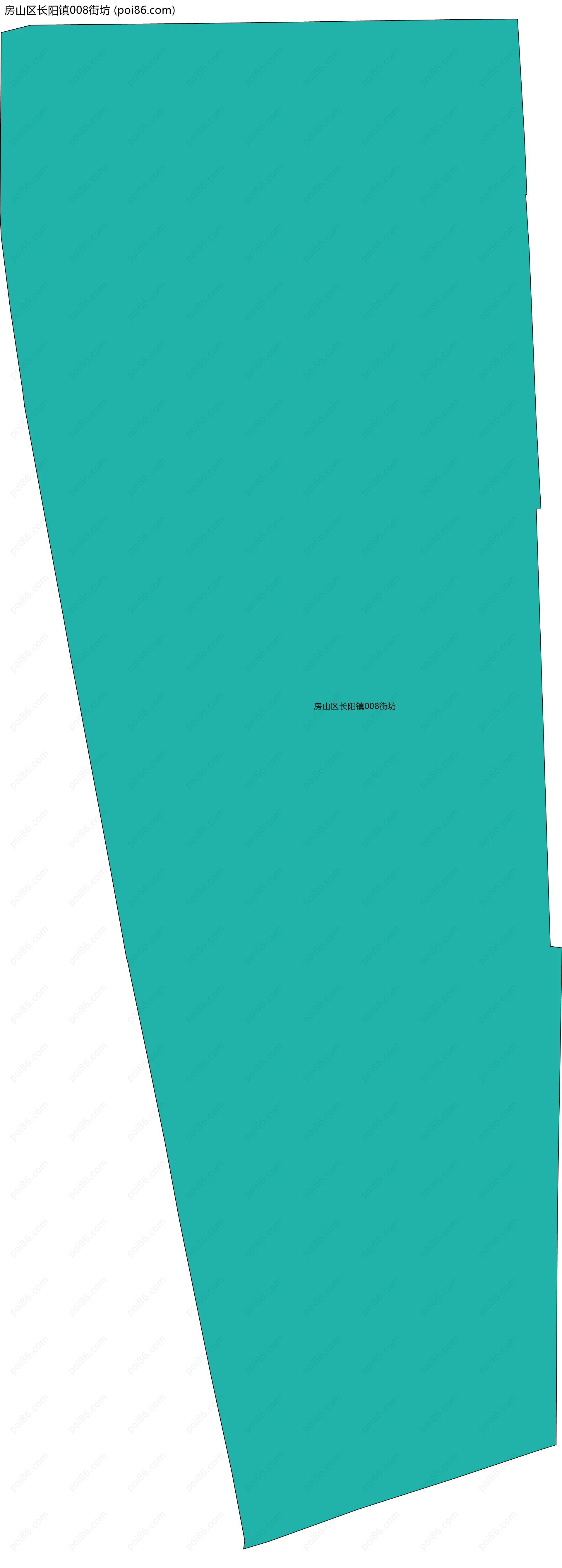 房山区长阳镇008街坊边界地图