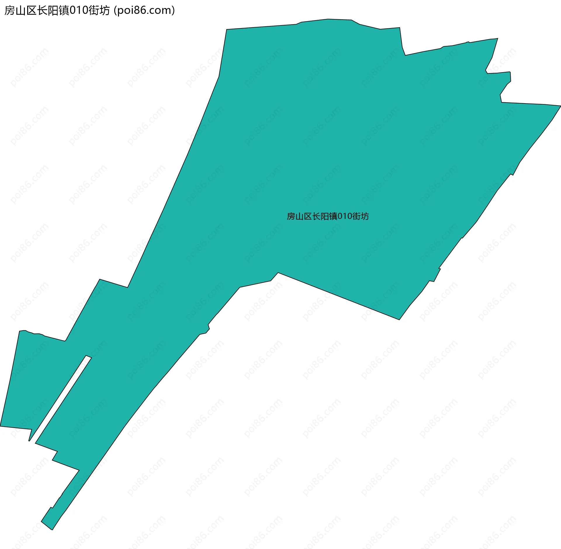 房山区长阳镇010街坊边界地图