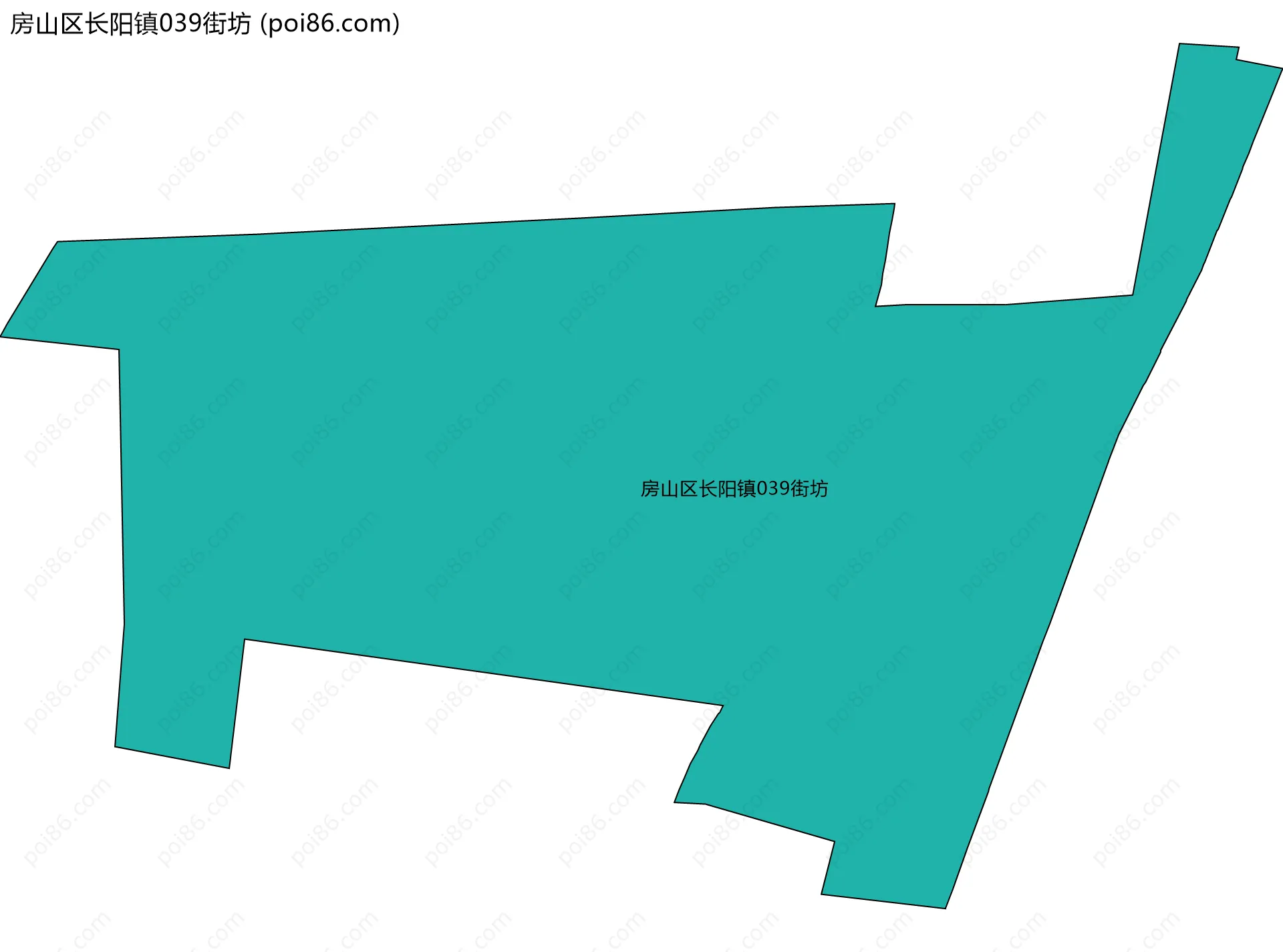 房山区长阳镇039街坊边界地图