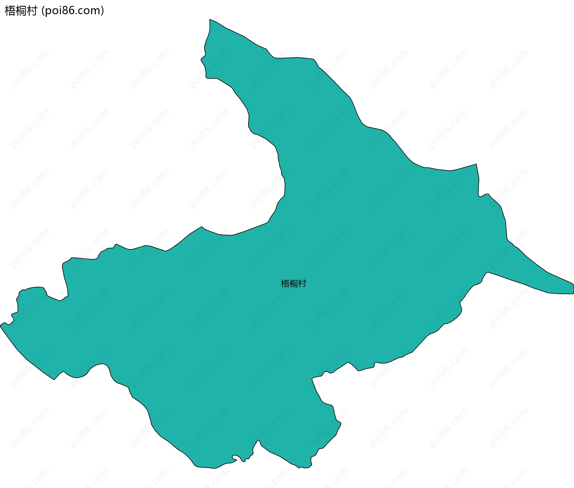 梧桐村边界地图