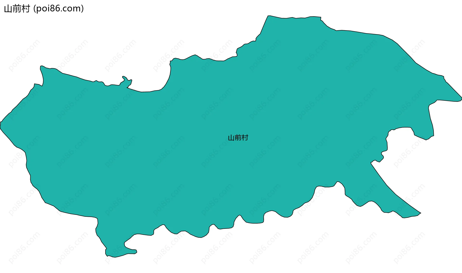 山前村边界地图