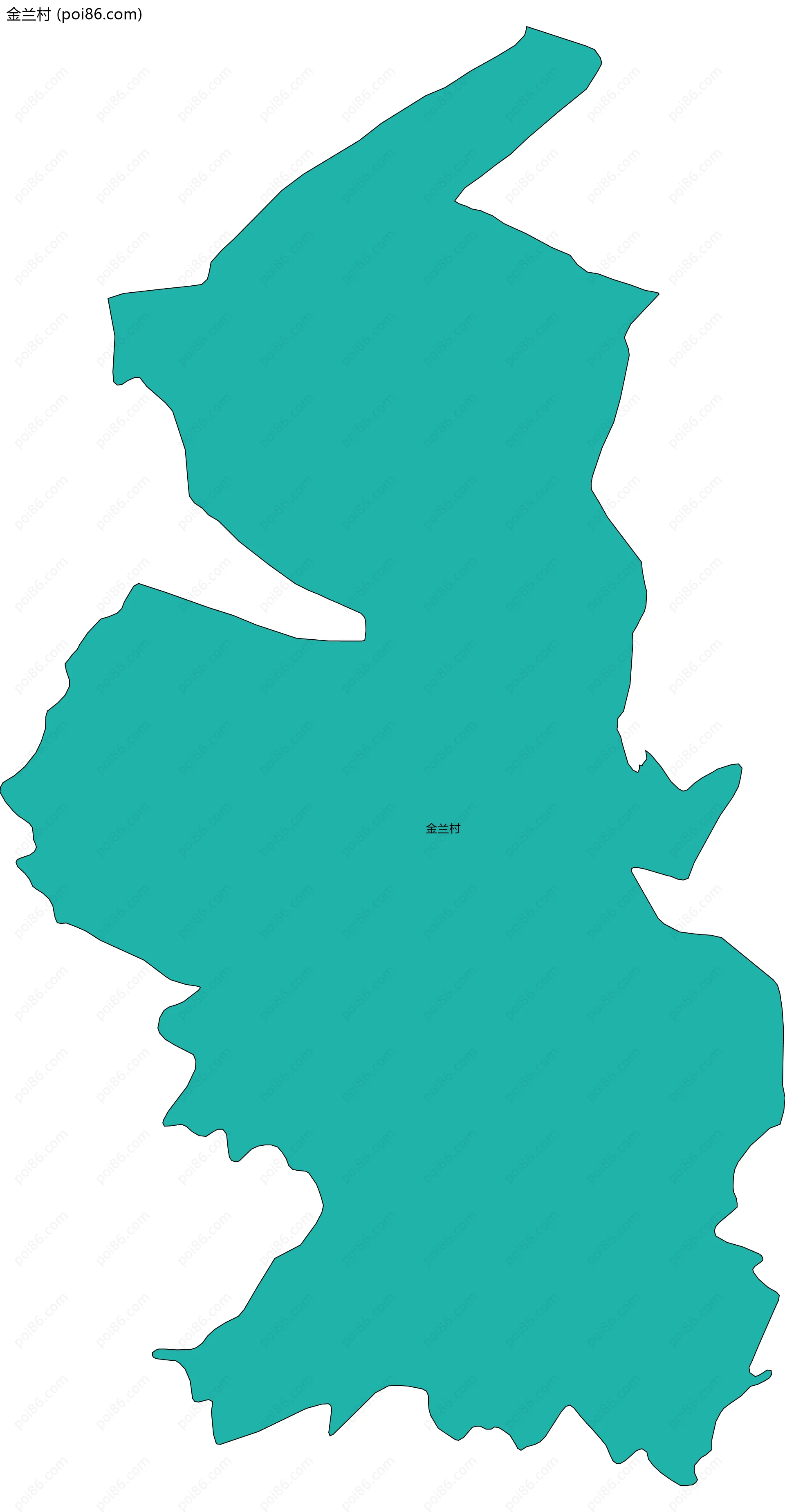 金兰村边界地图