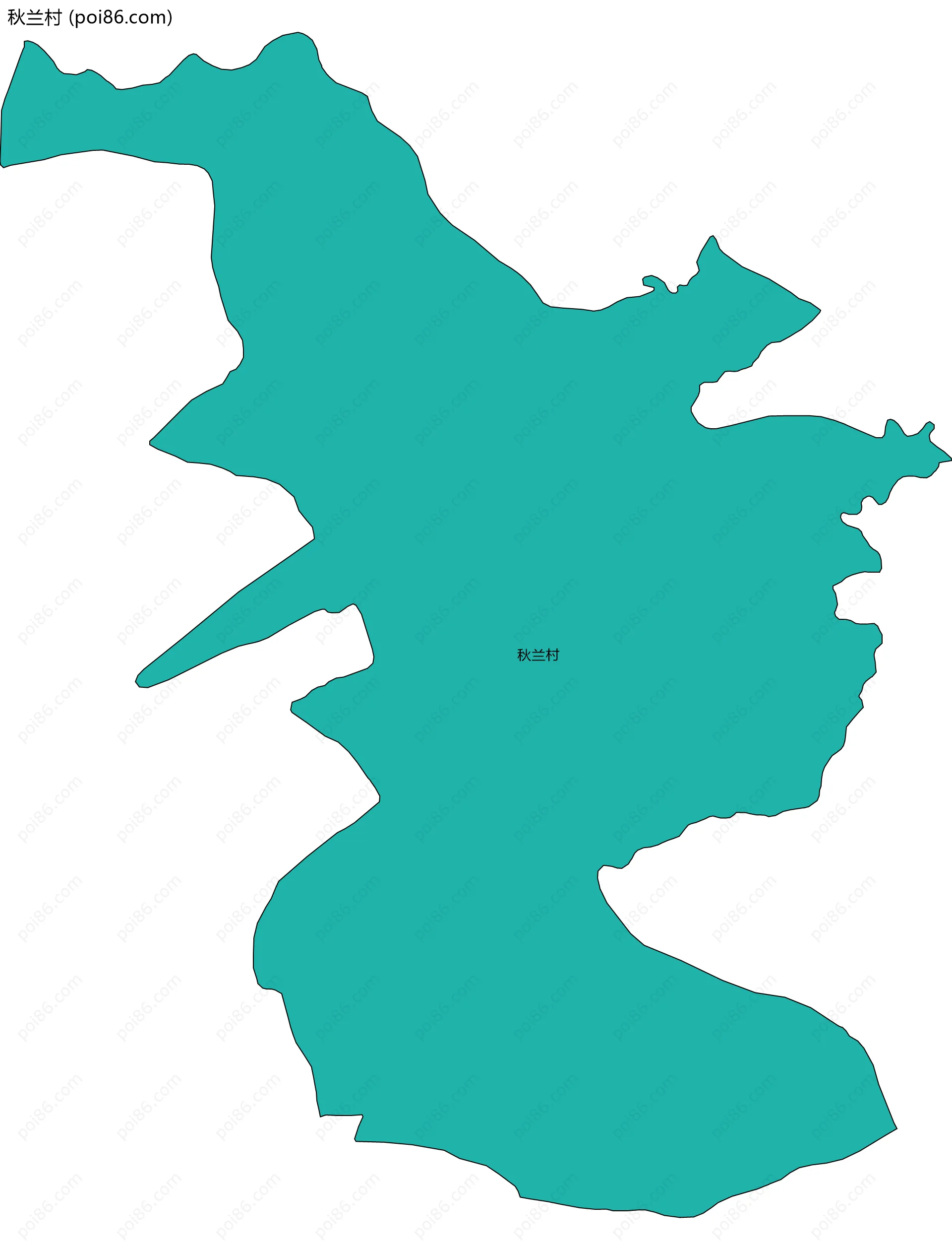 秋兰村边界地图