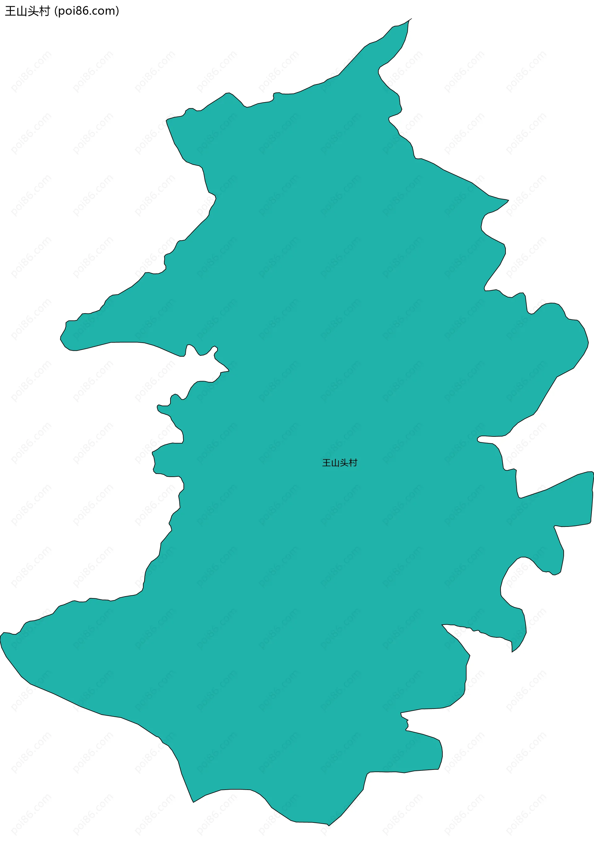 王山头村边界地图