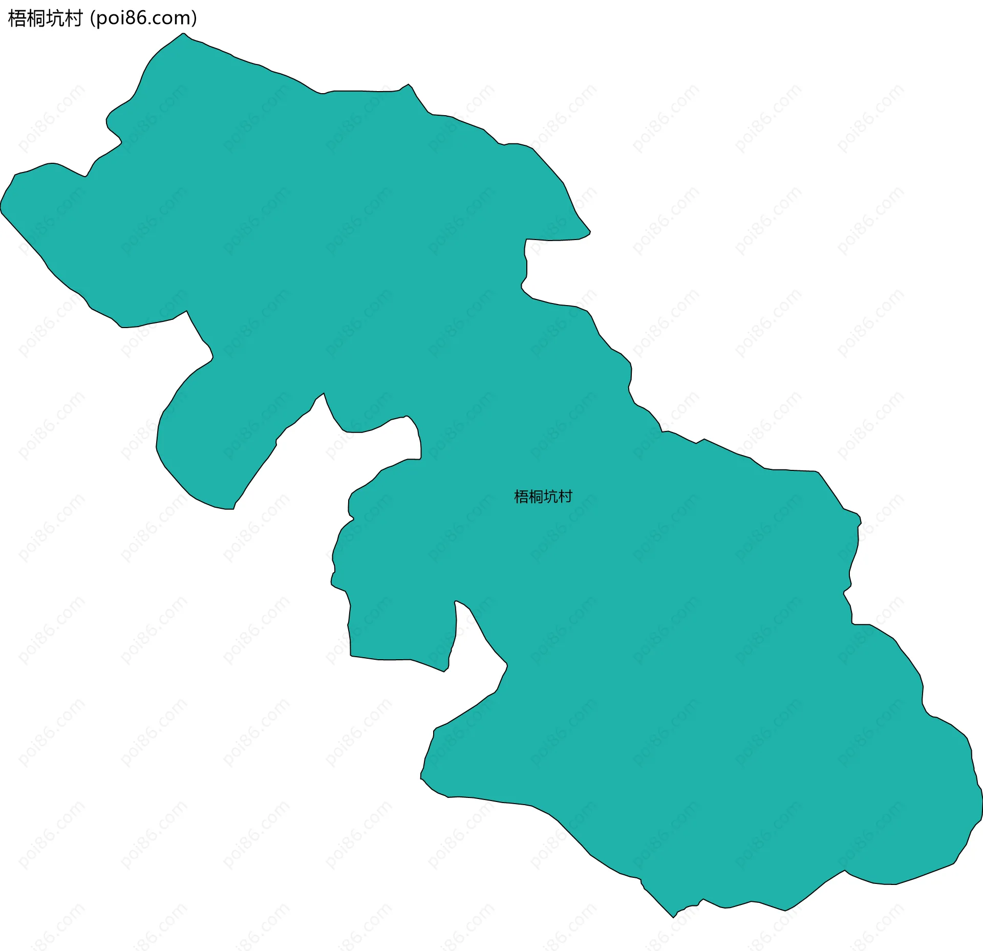 梧桐坑村边界地图