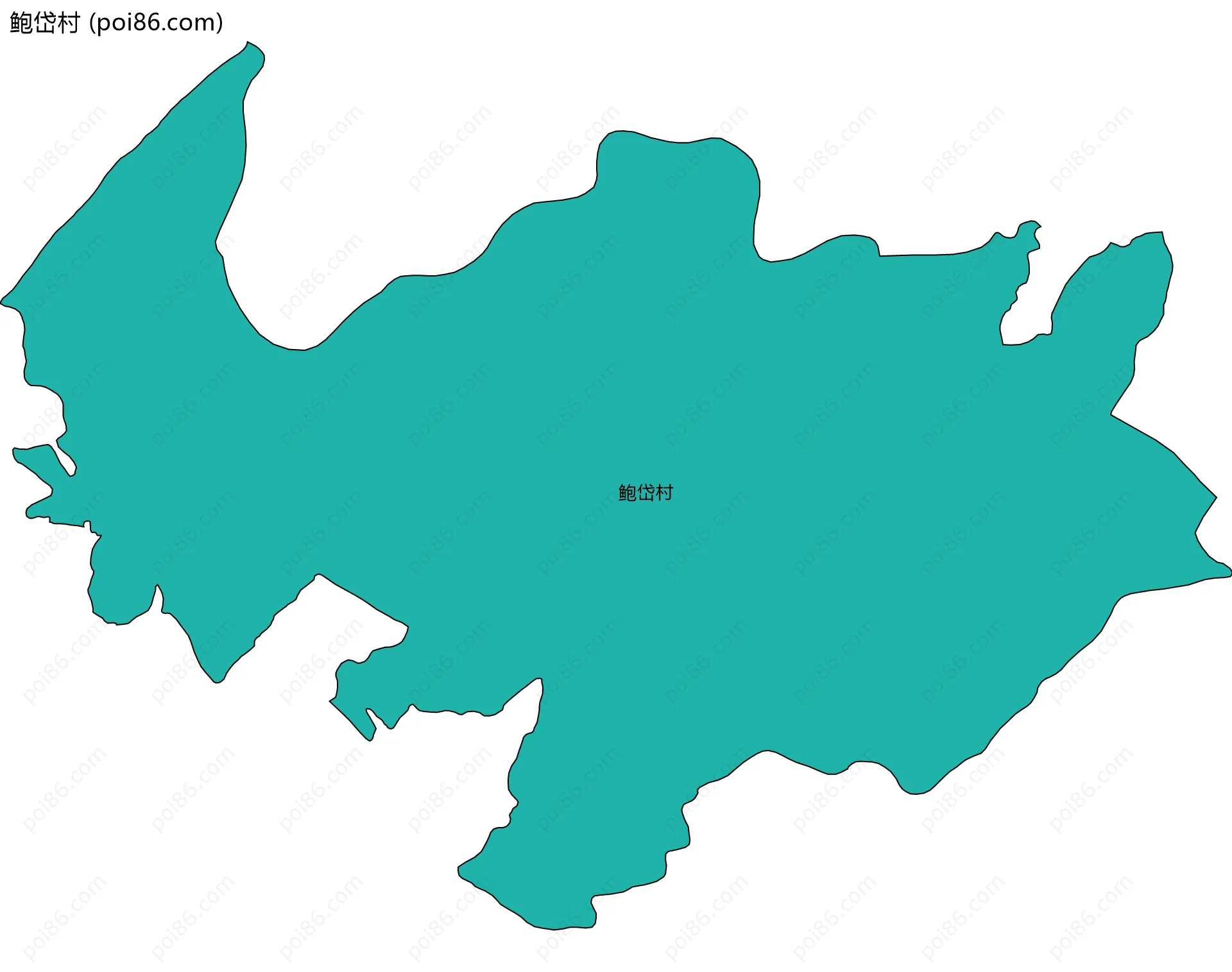 鲍岱村边界地图