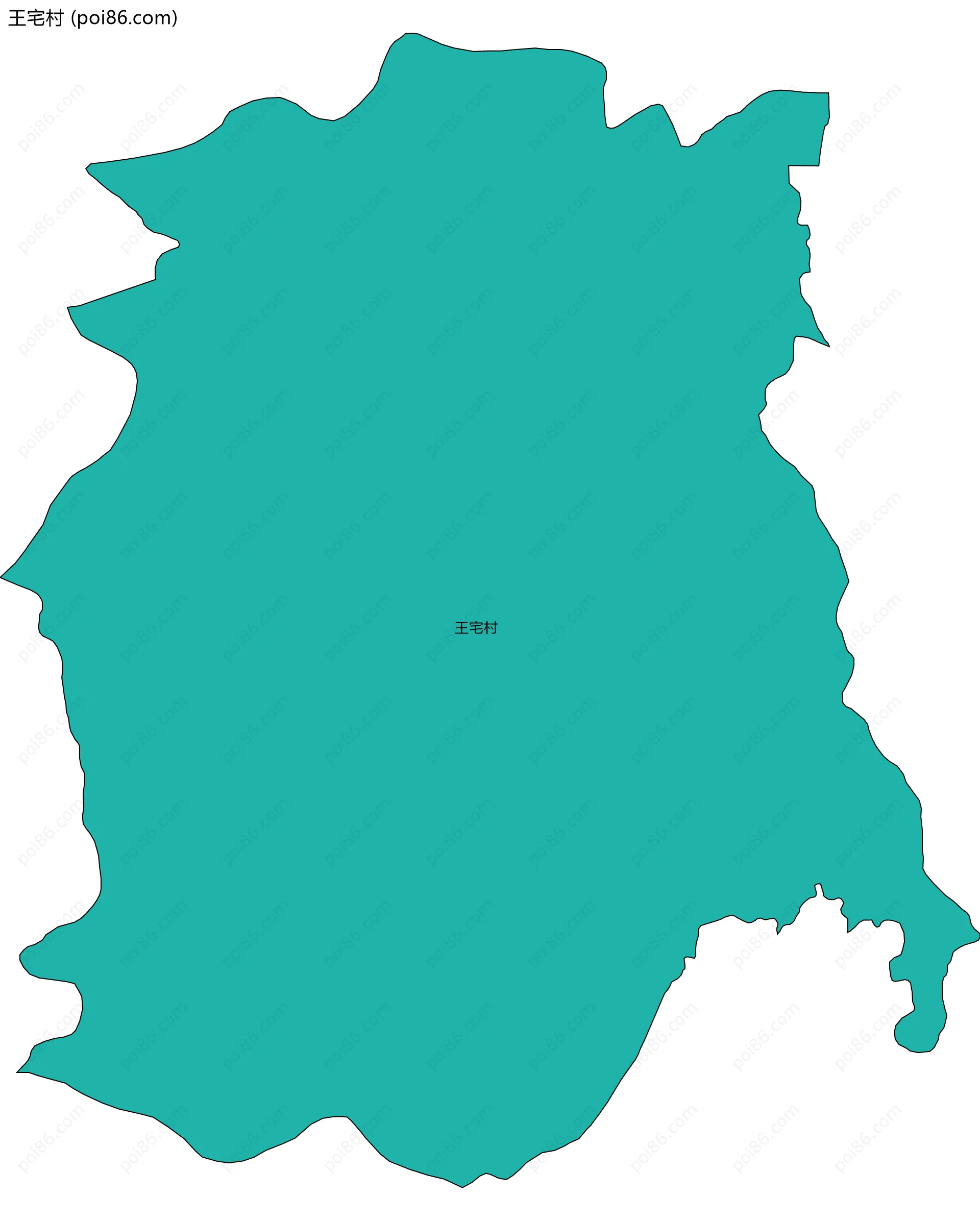 王宅村边界地图