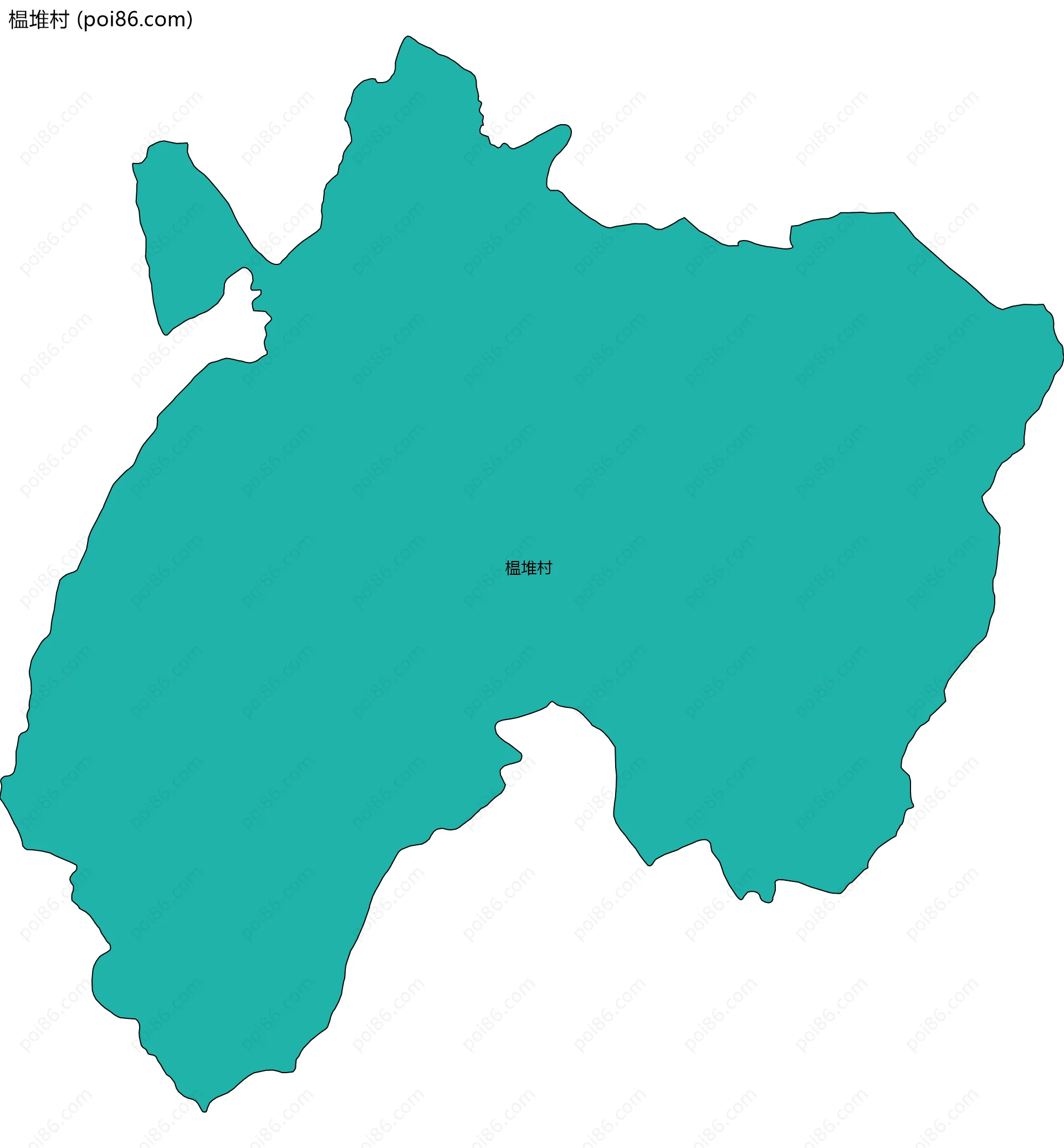 榅堆村边界地图