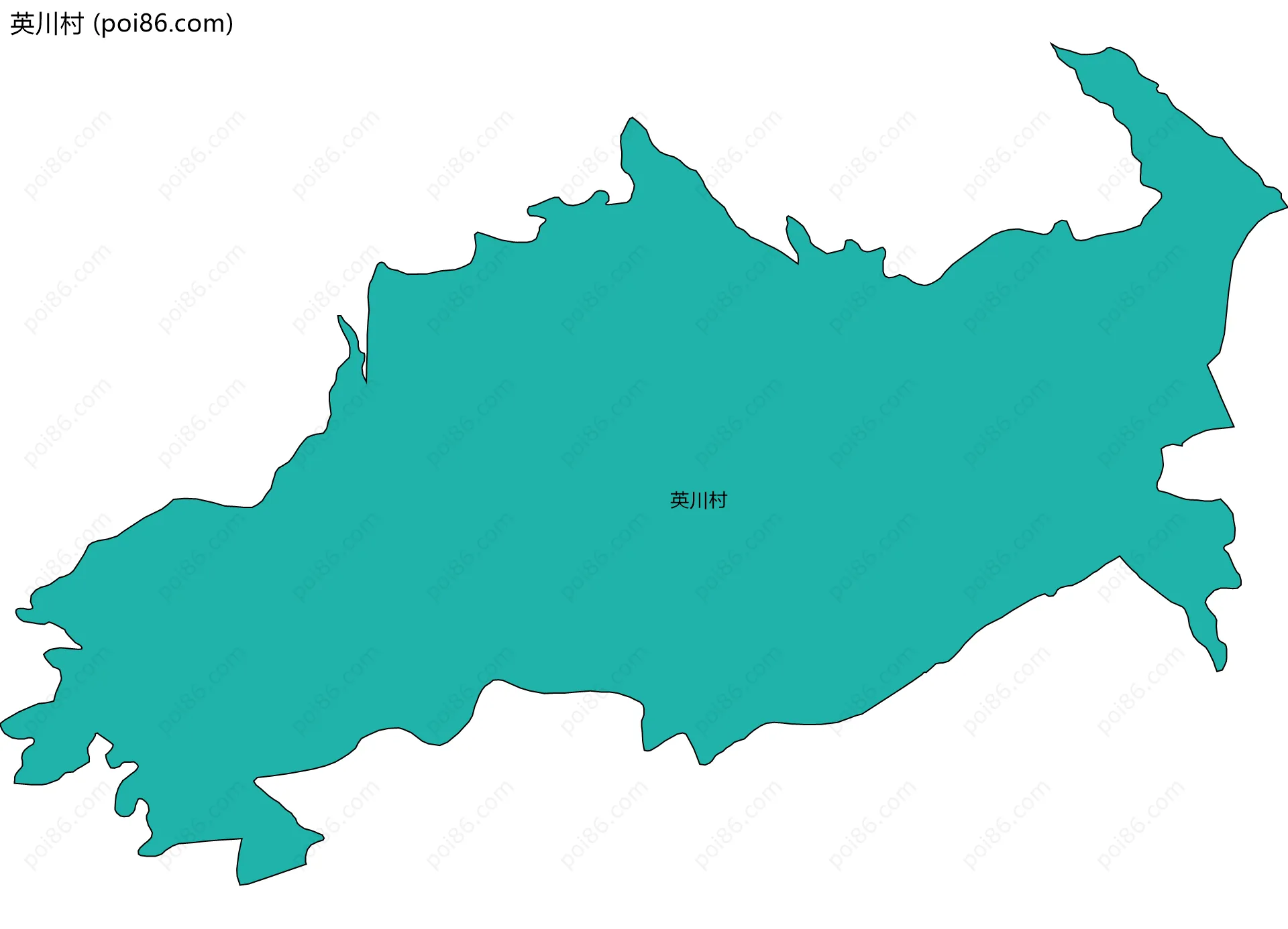 英川村边界地图