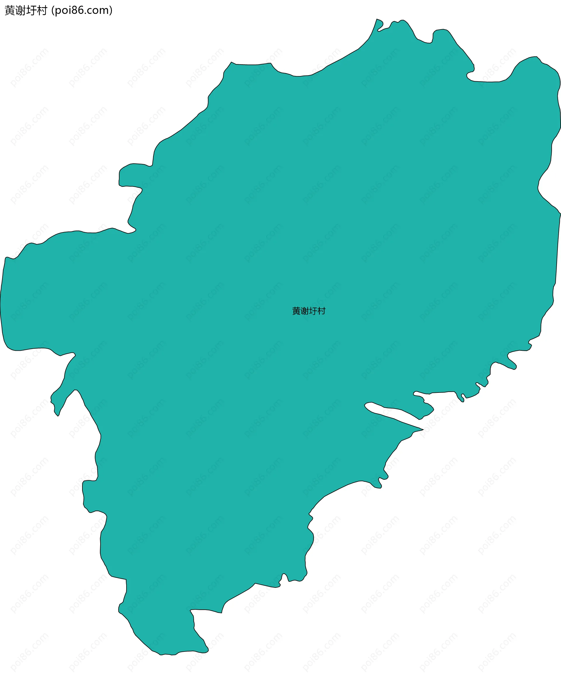 黄谢圩村边界地图