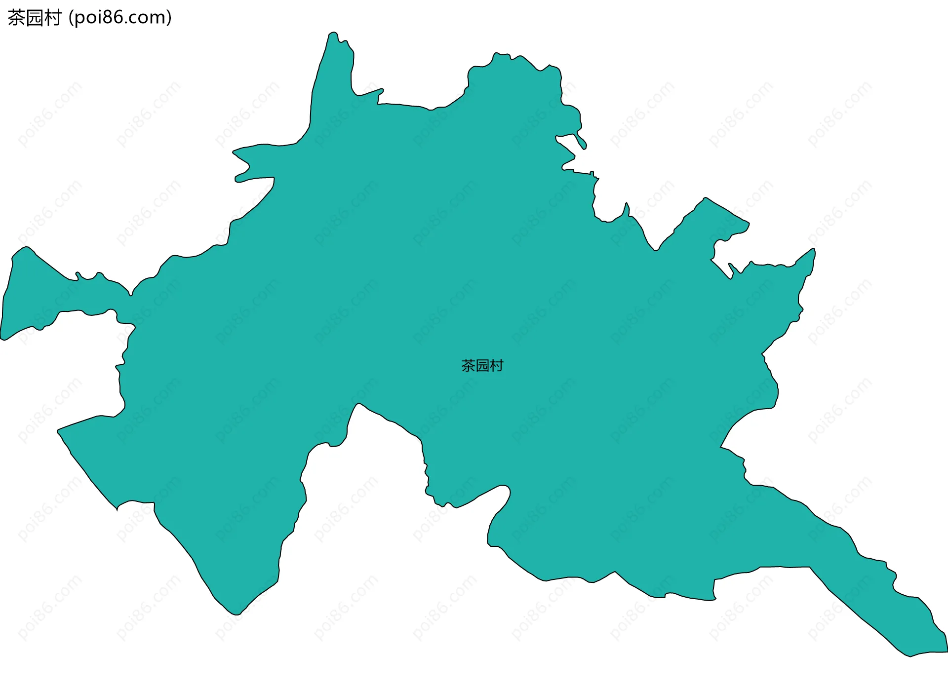 茶园村边界地图
