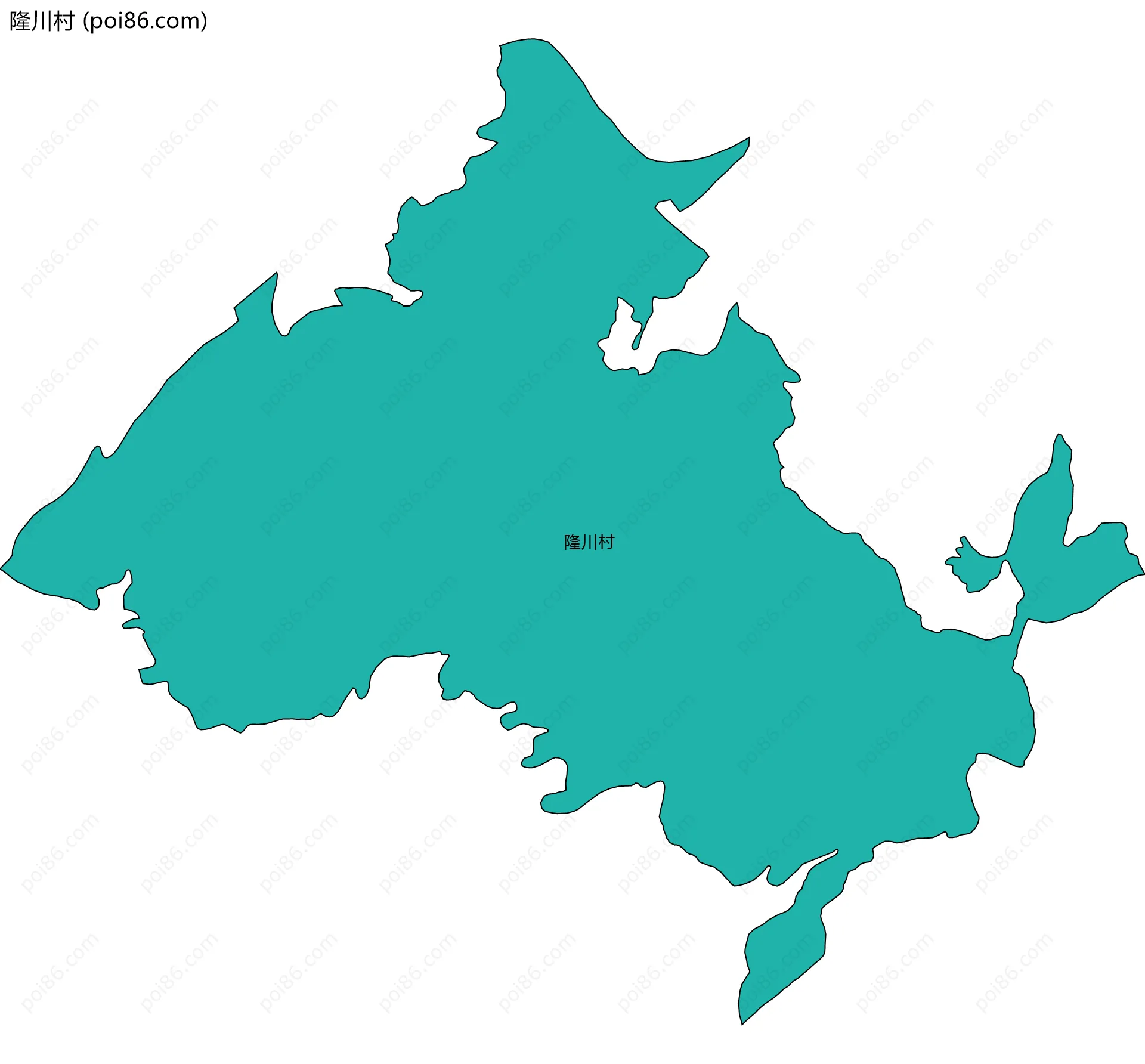 隆川村边界地图