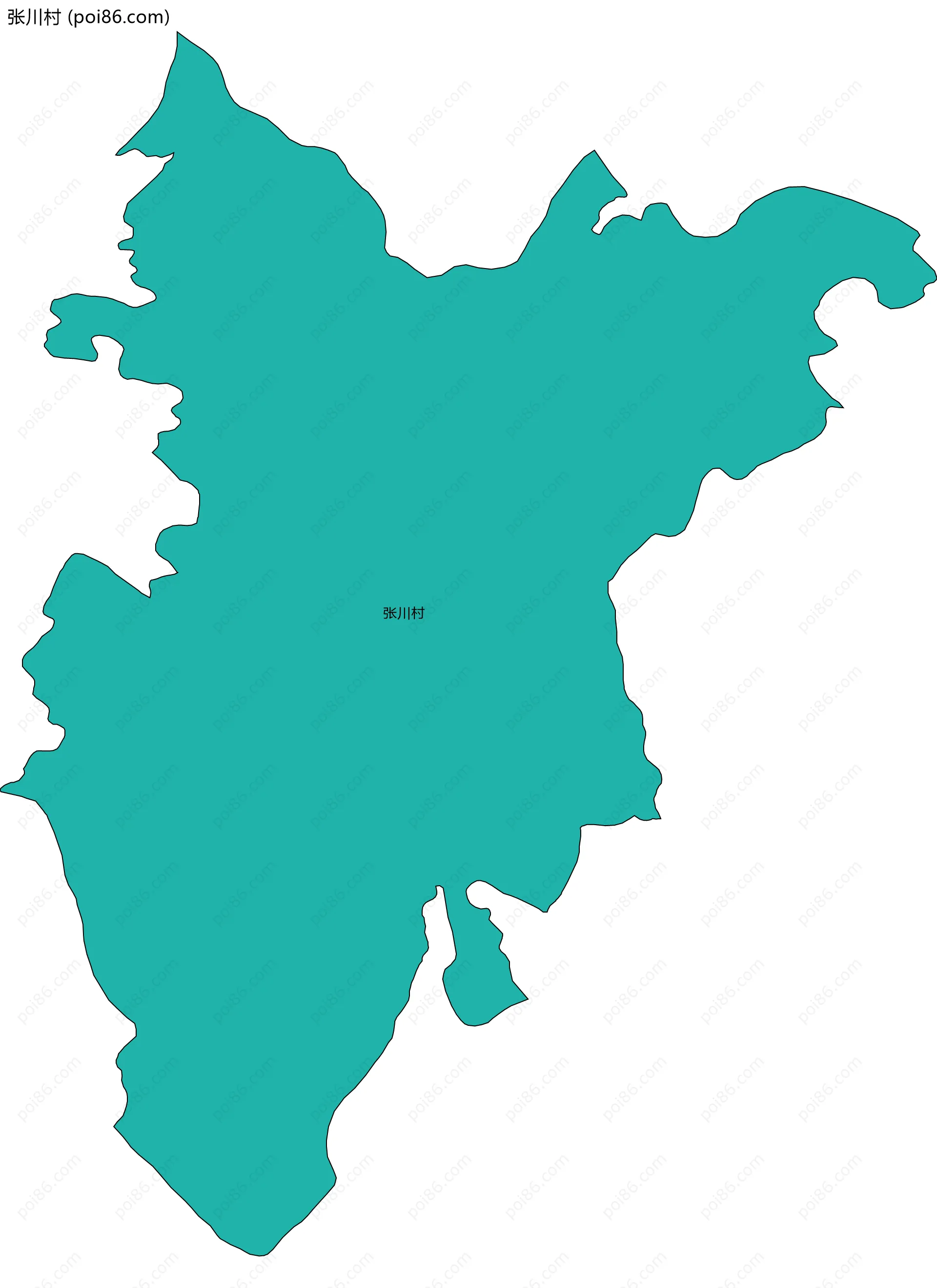 张川村边界地图