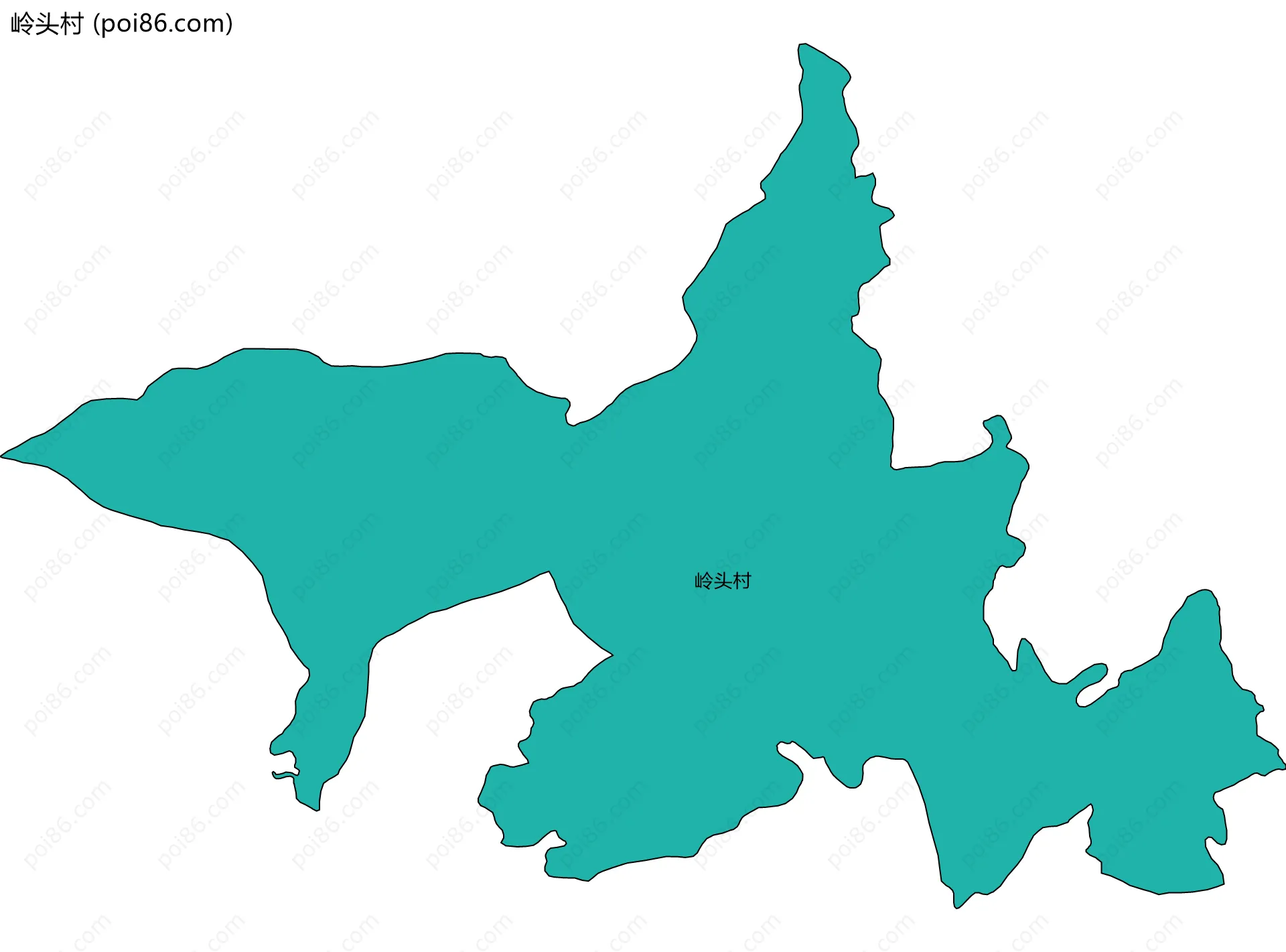 岭头村边界地图