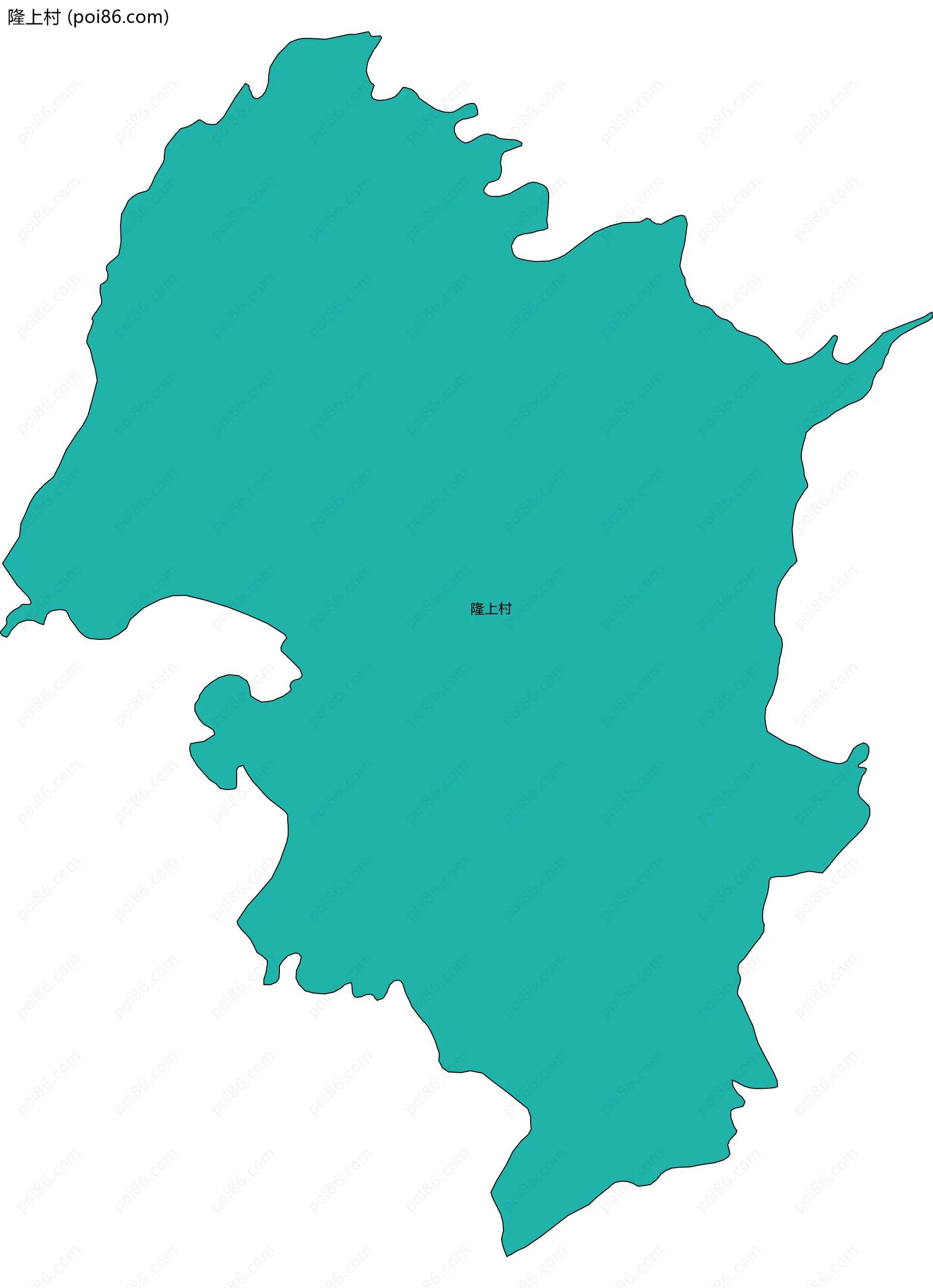 隆上村边界地图