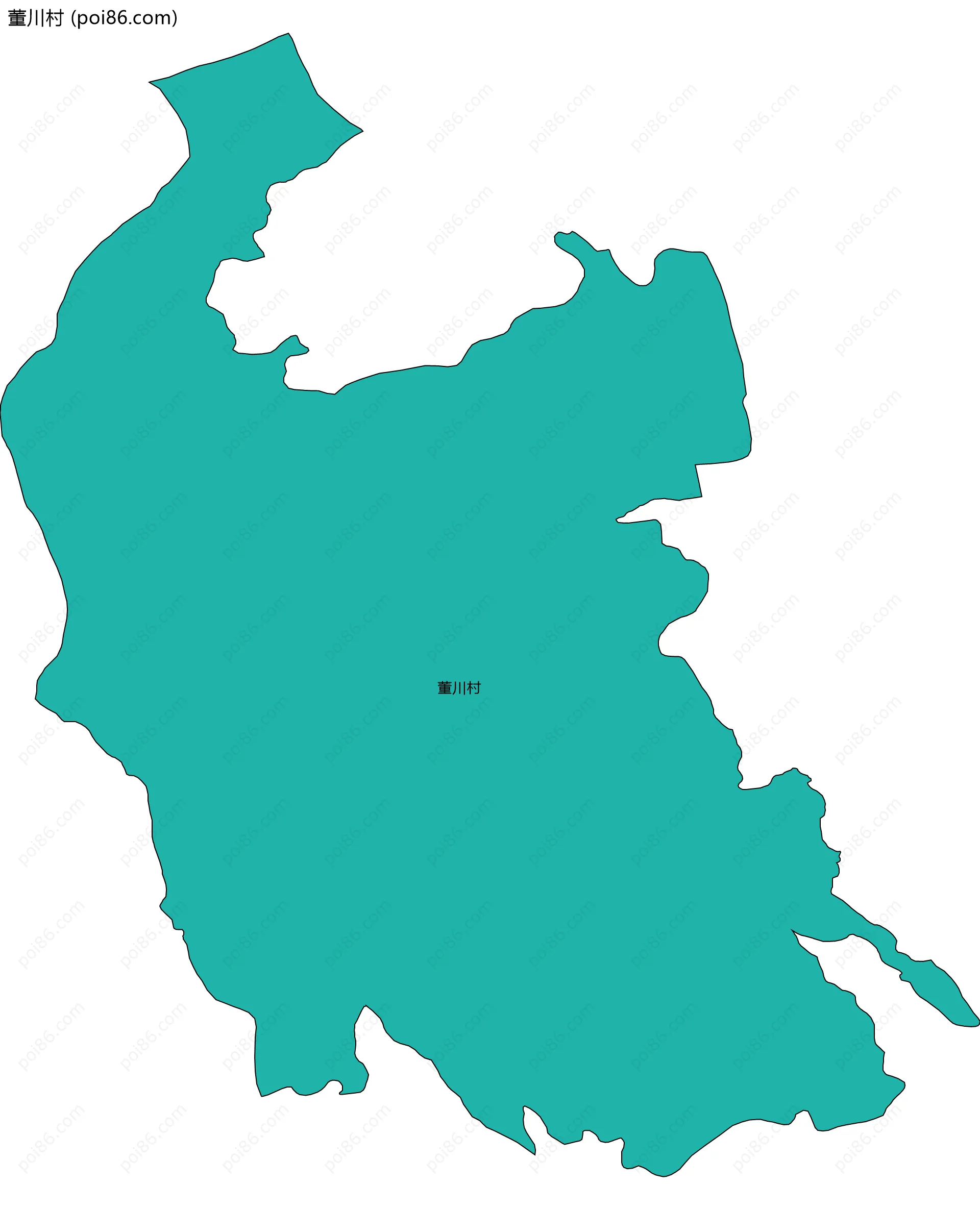 董川村边界地图