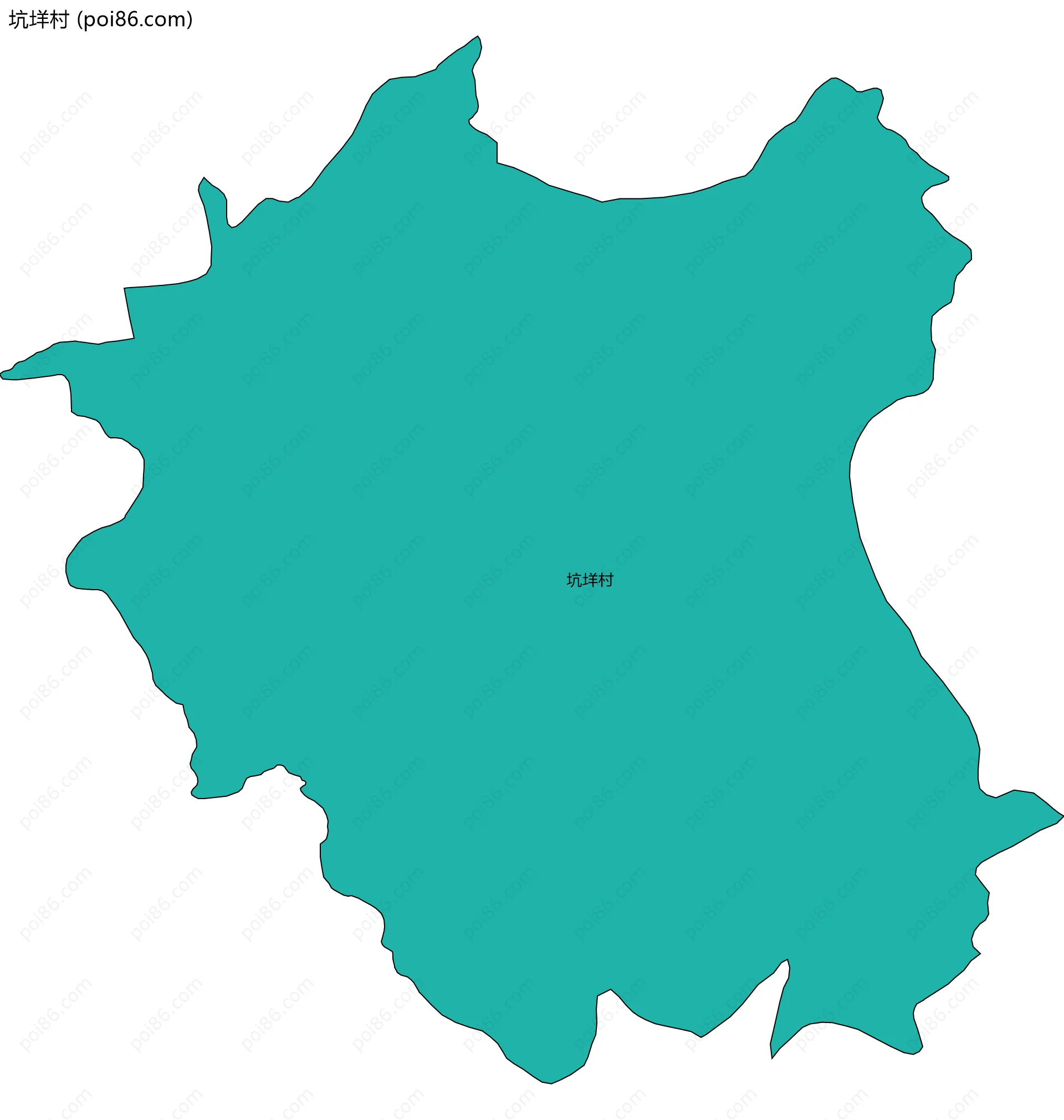 坑垟村边界地图