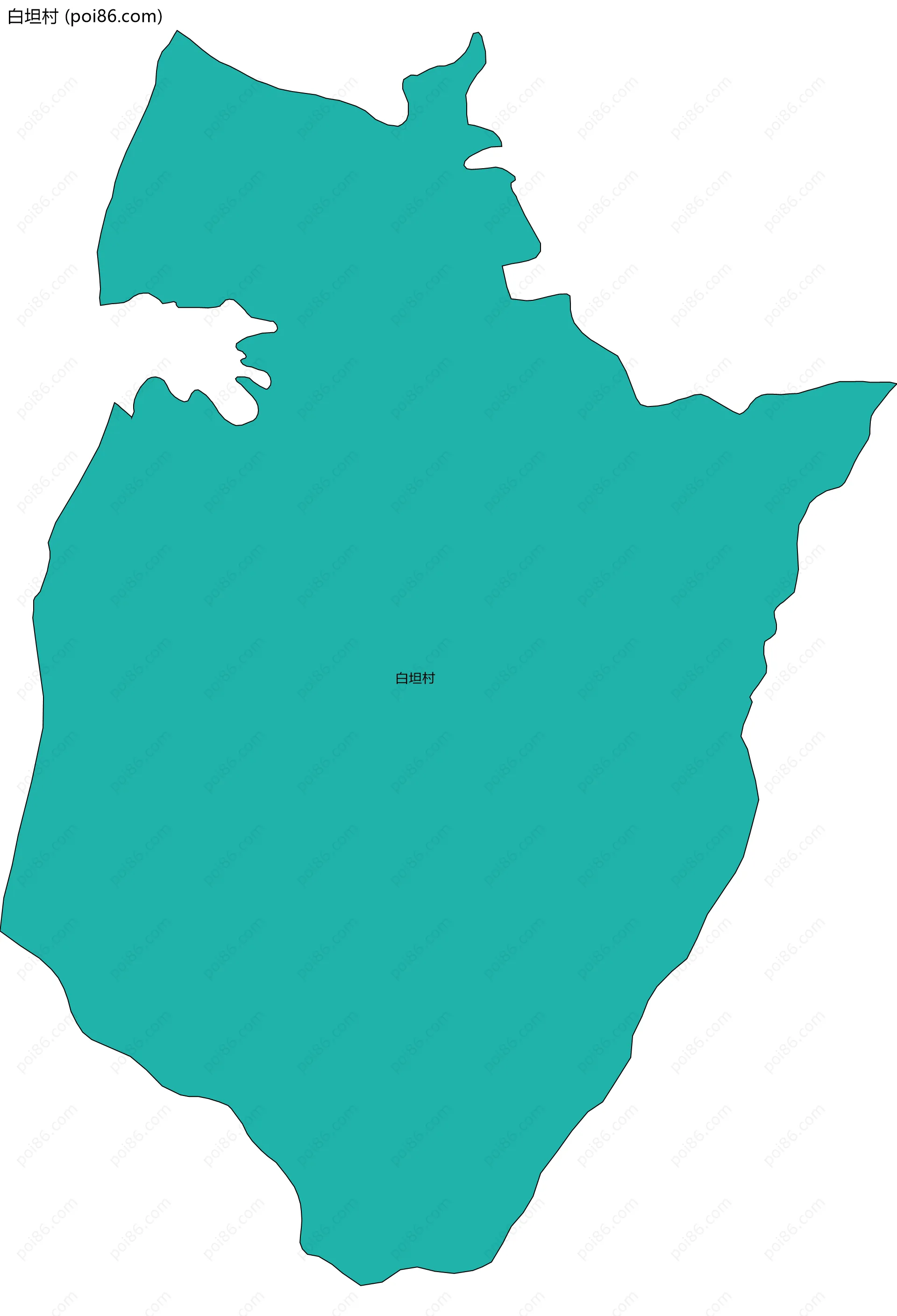 白坦村边界地图