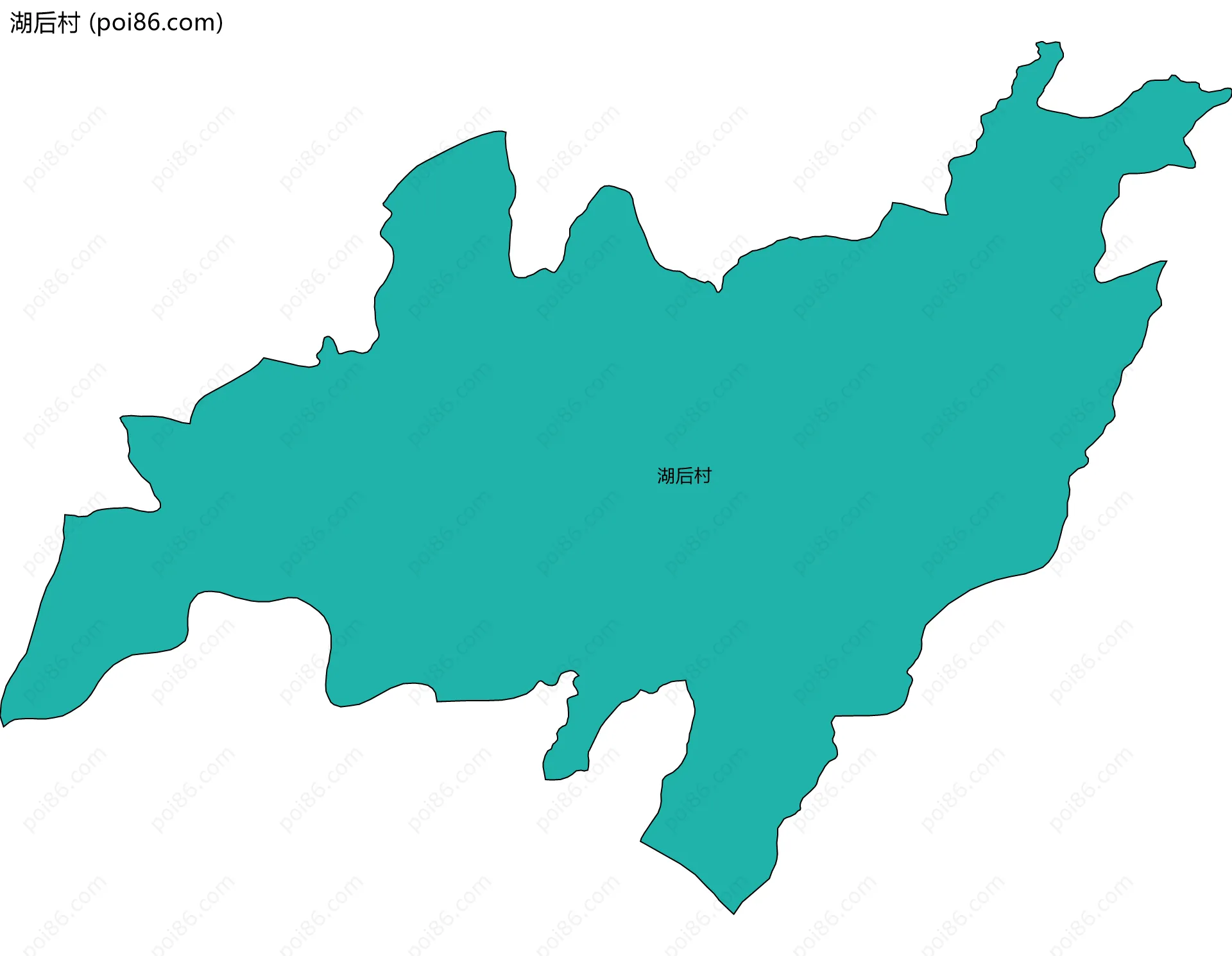 湖后村边界地图