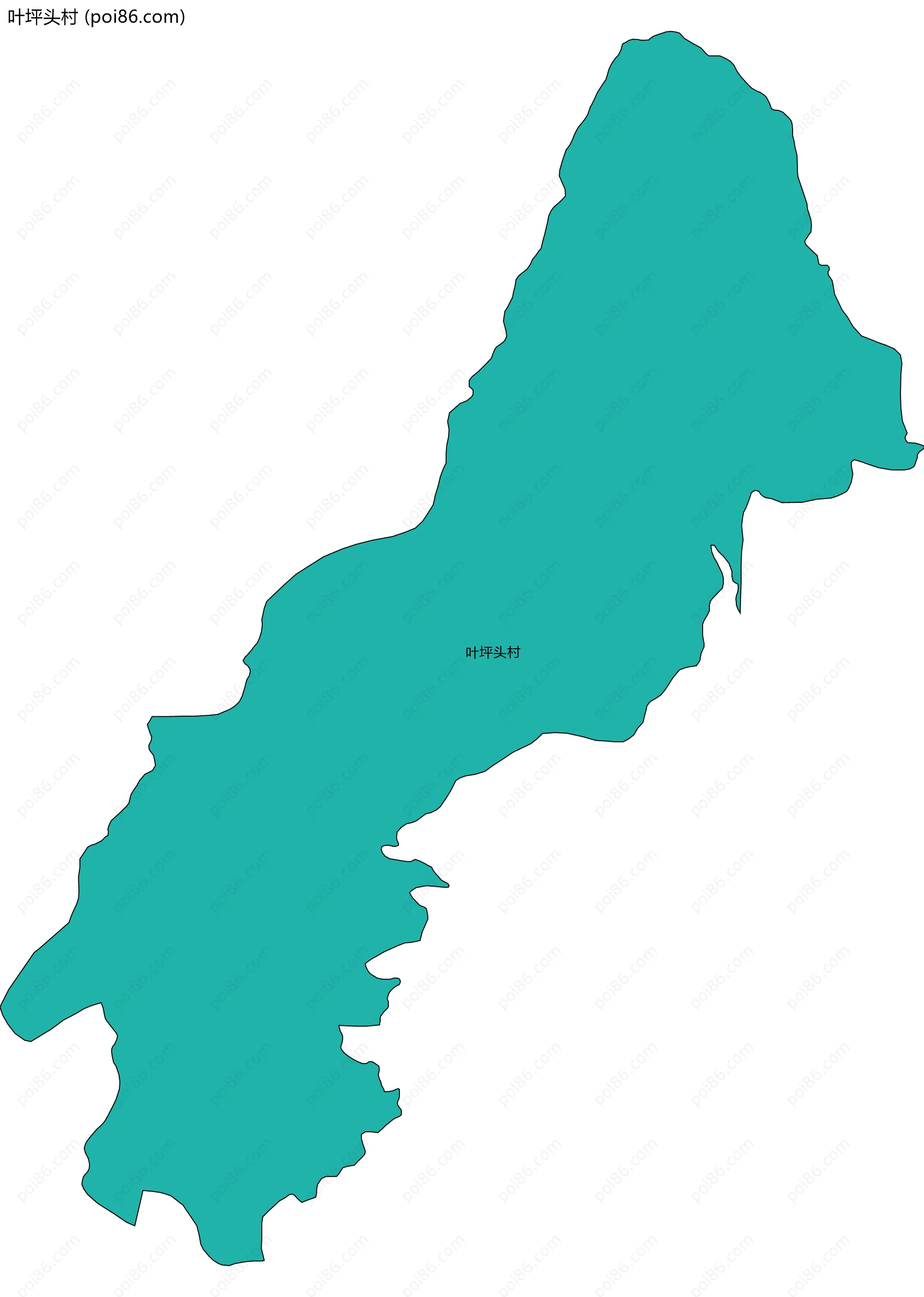 叶坪头村边界地图