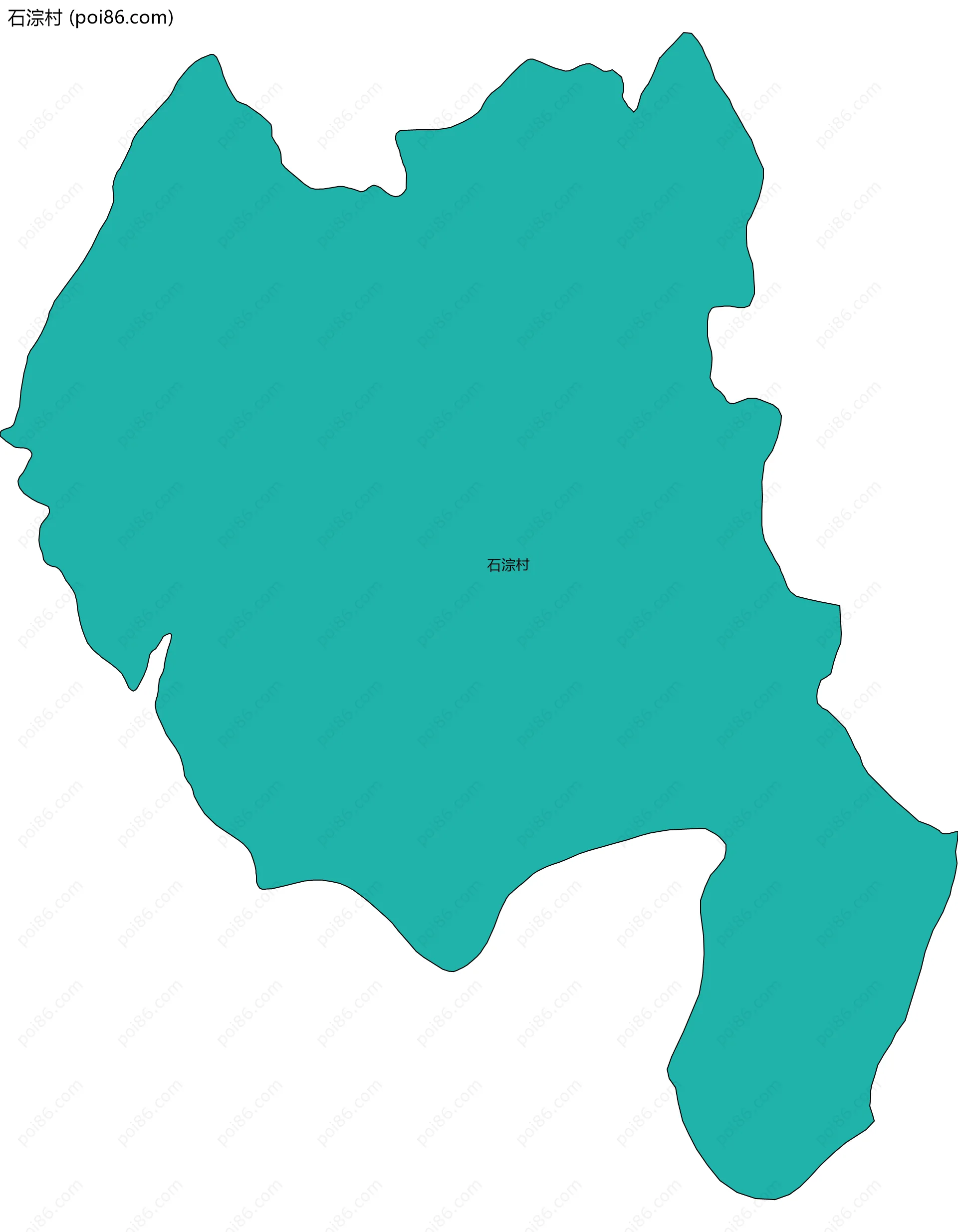 石淙村边界地图