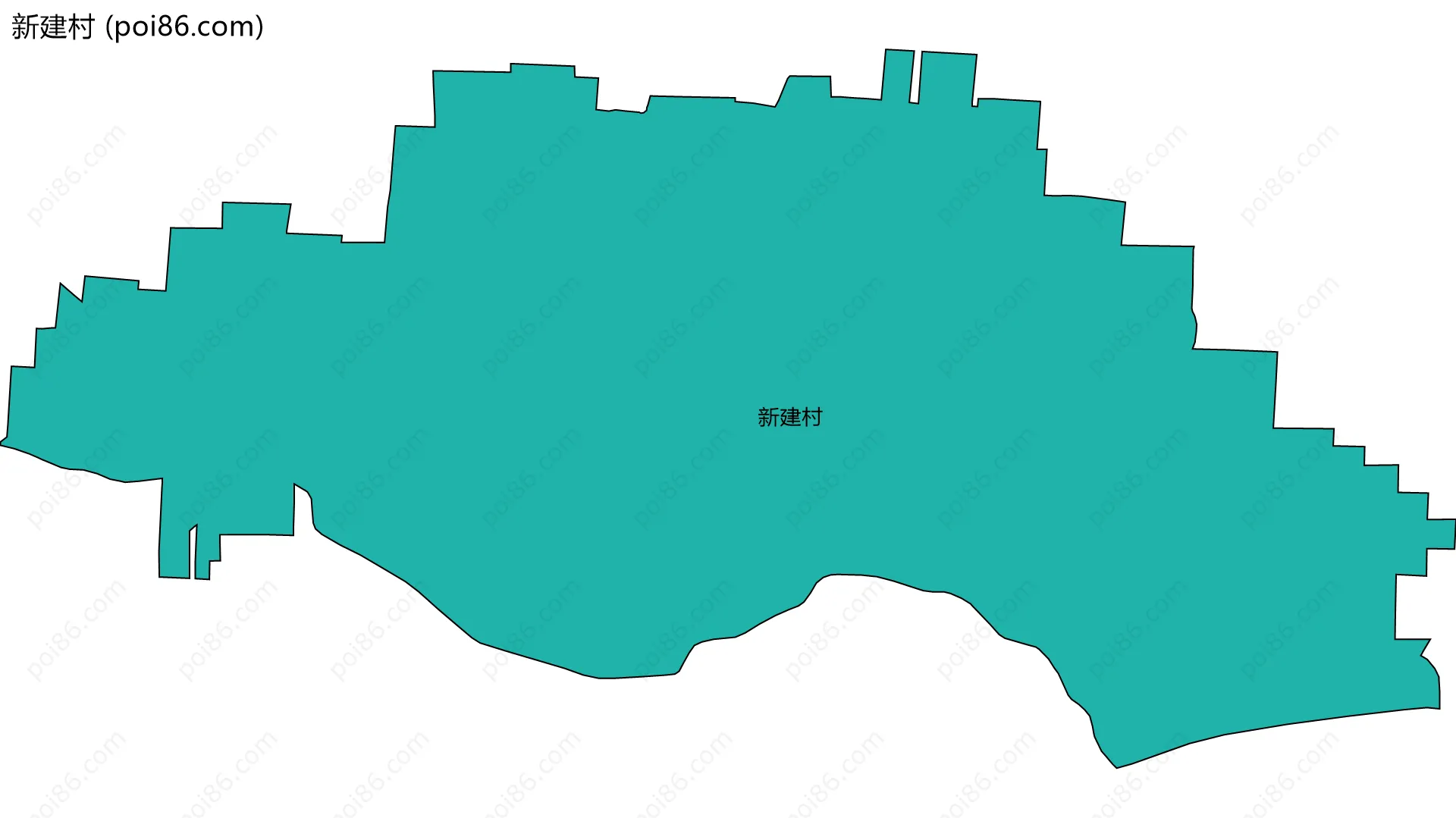 新建村边界地图