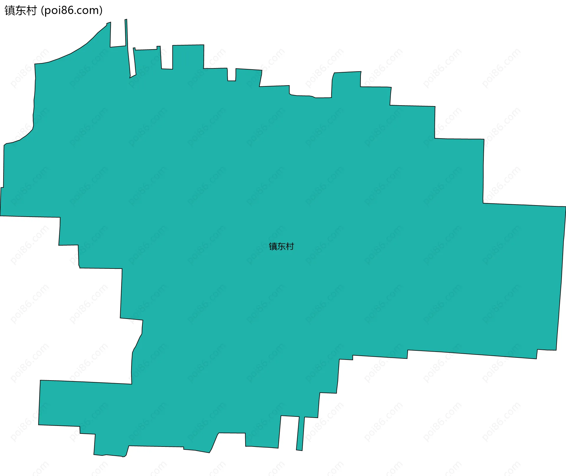 镇东村边界地图