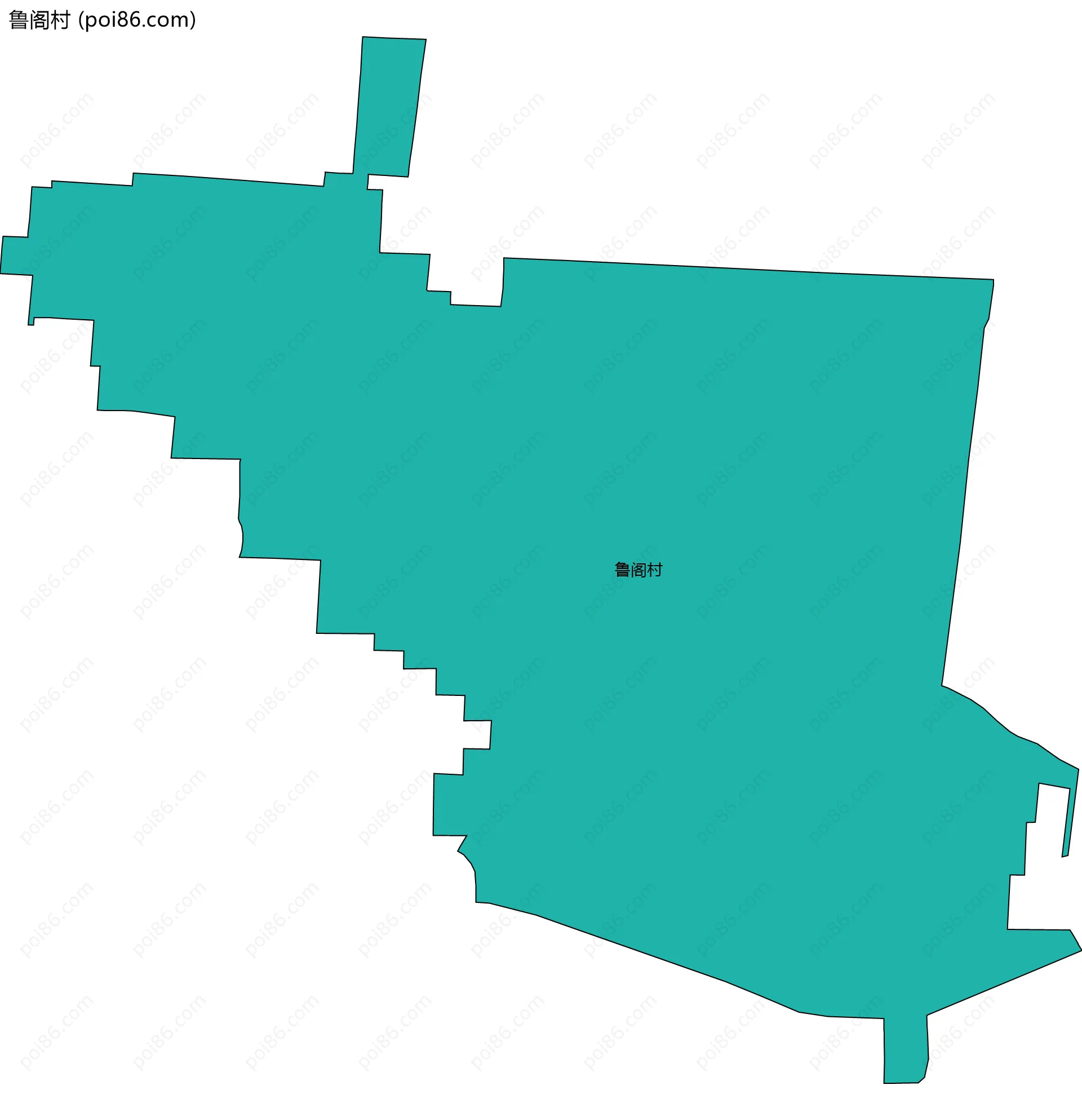 鲁阁村边界地图