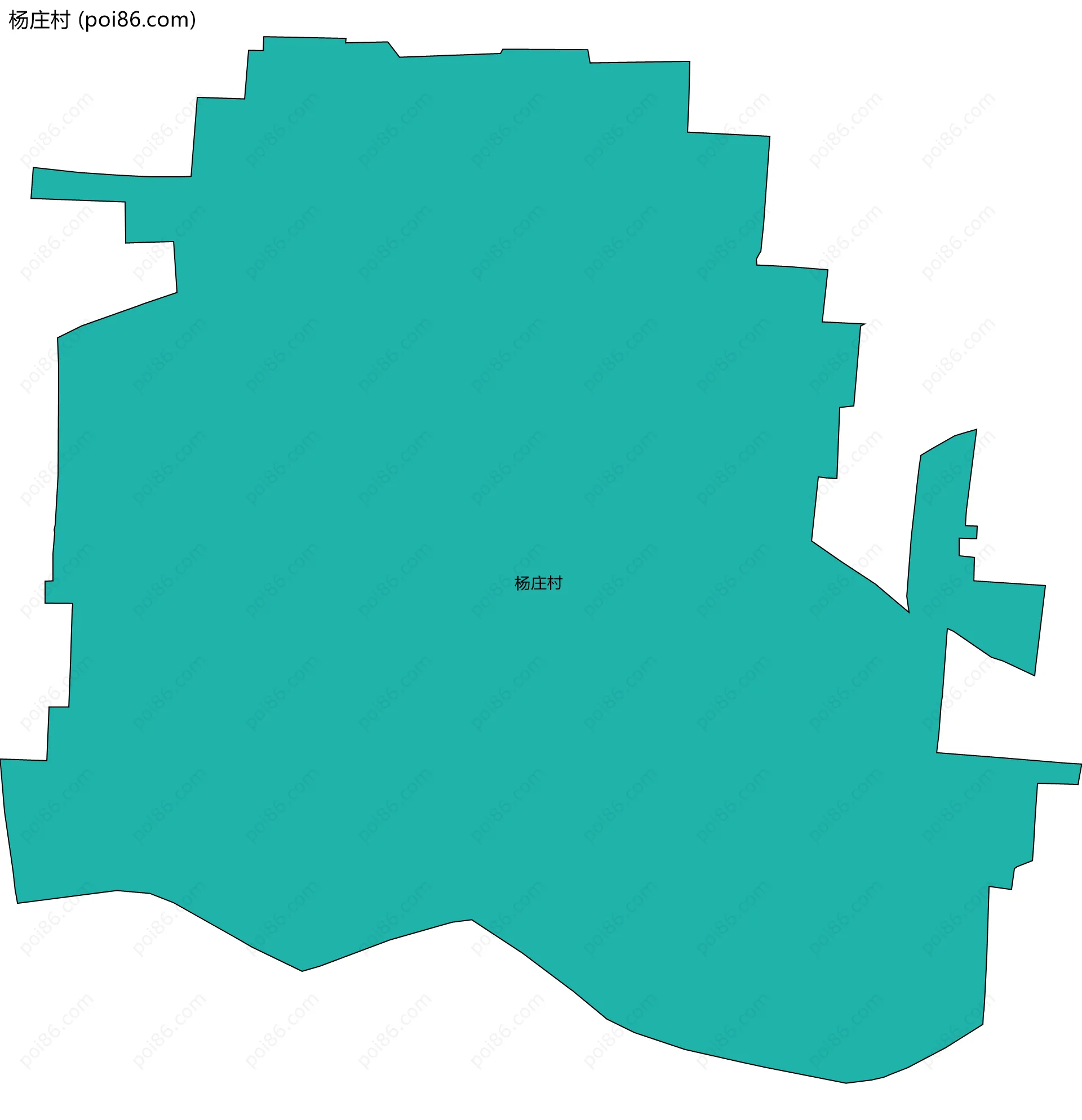 杨庄村边界地图