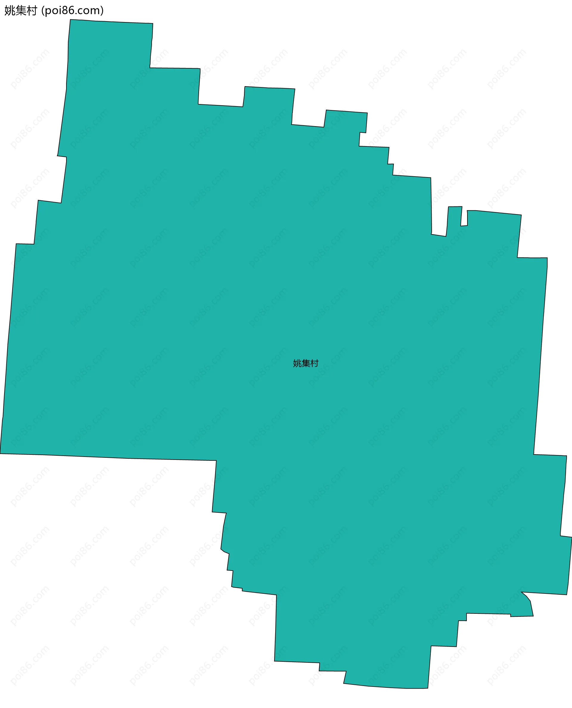 姚集村边界地图