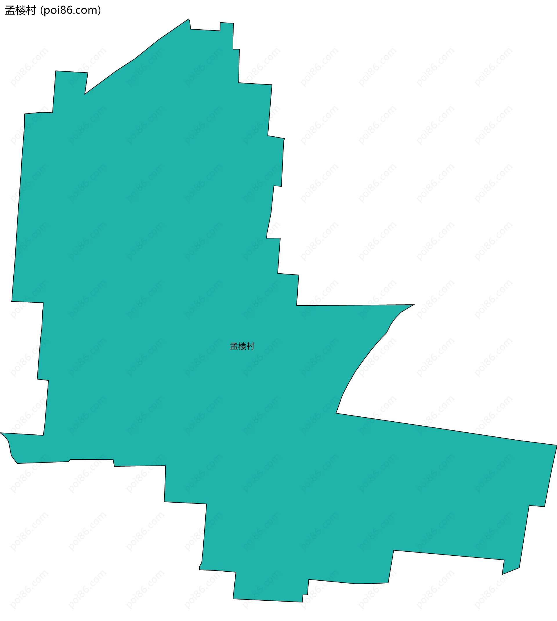 孟楼村边界地图