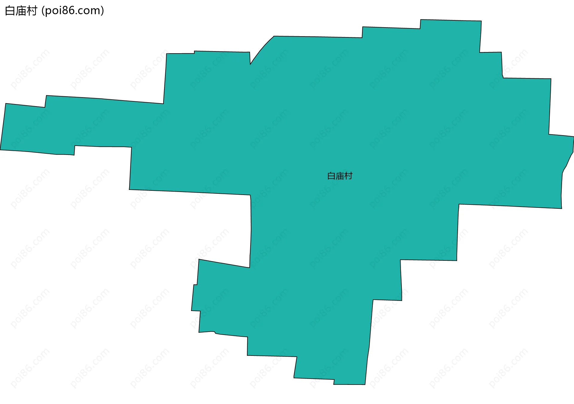白庙村边界地图