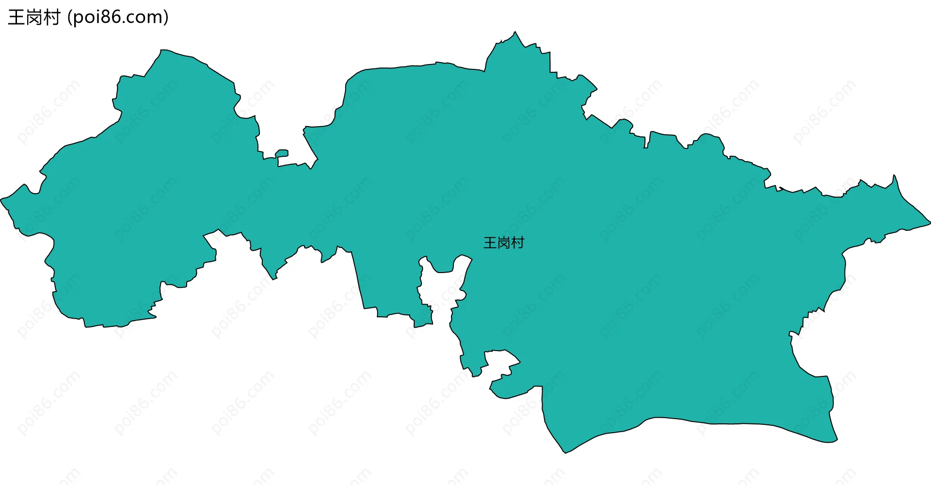 王岗村边界地图