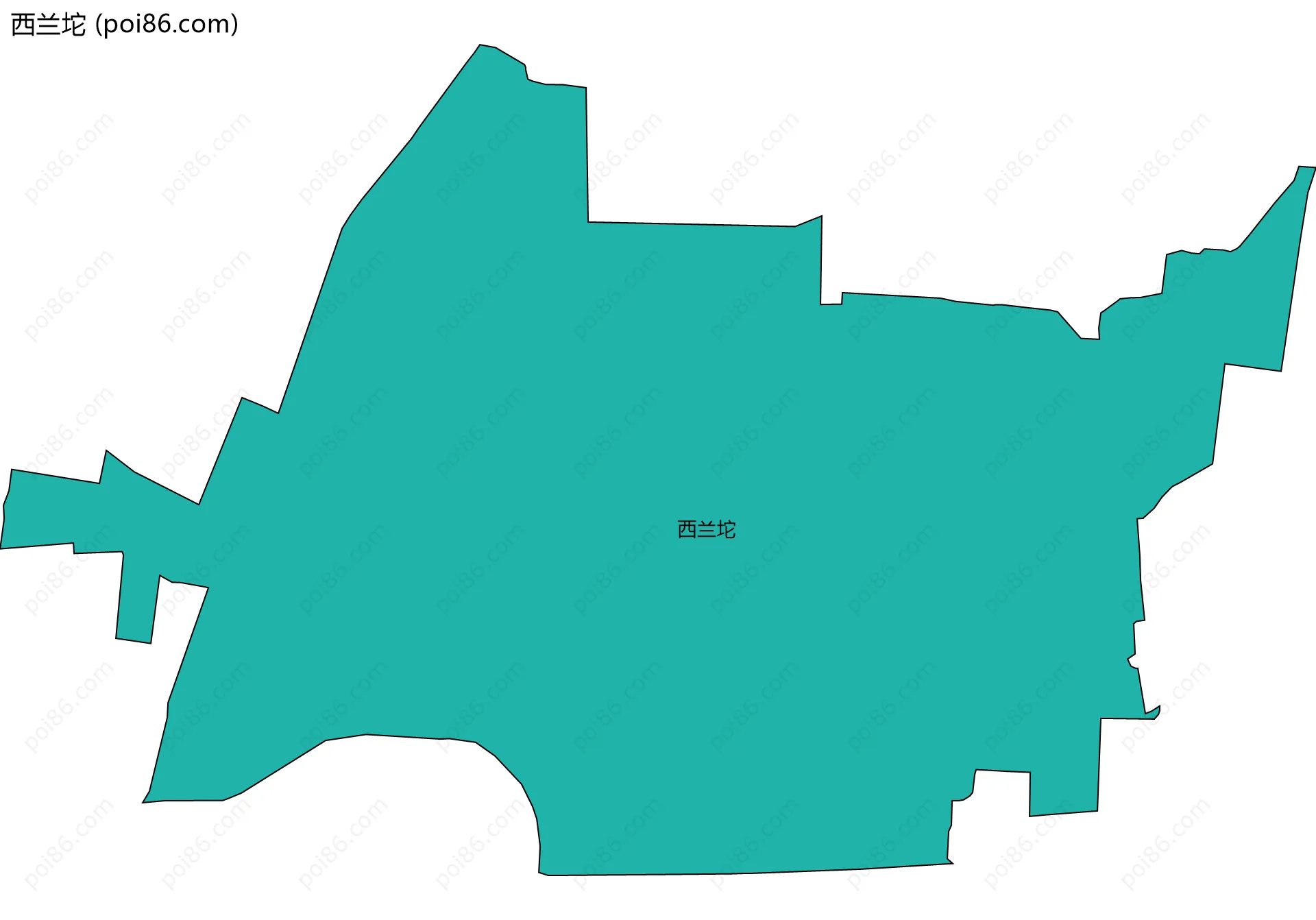 西兰坨边界地图