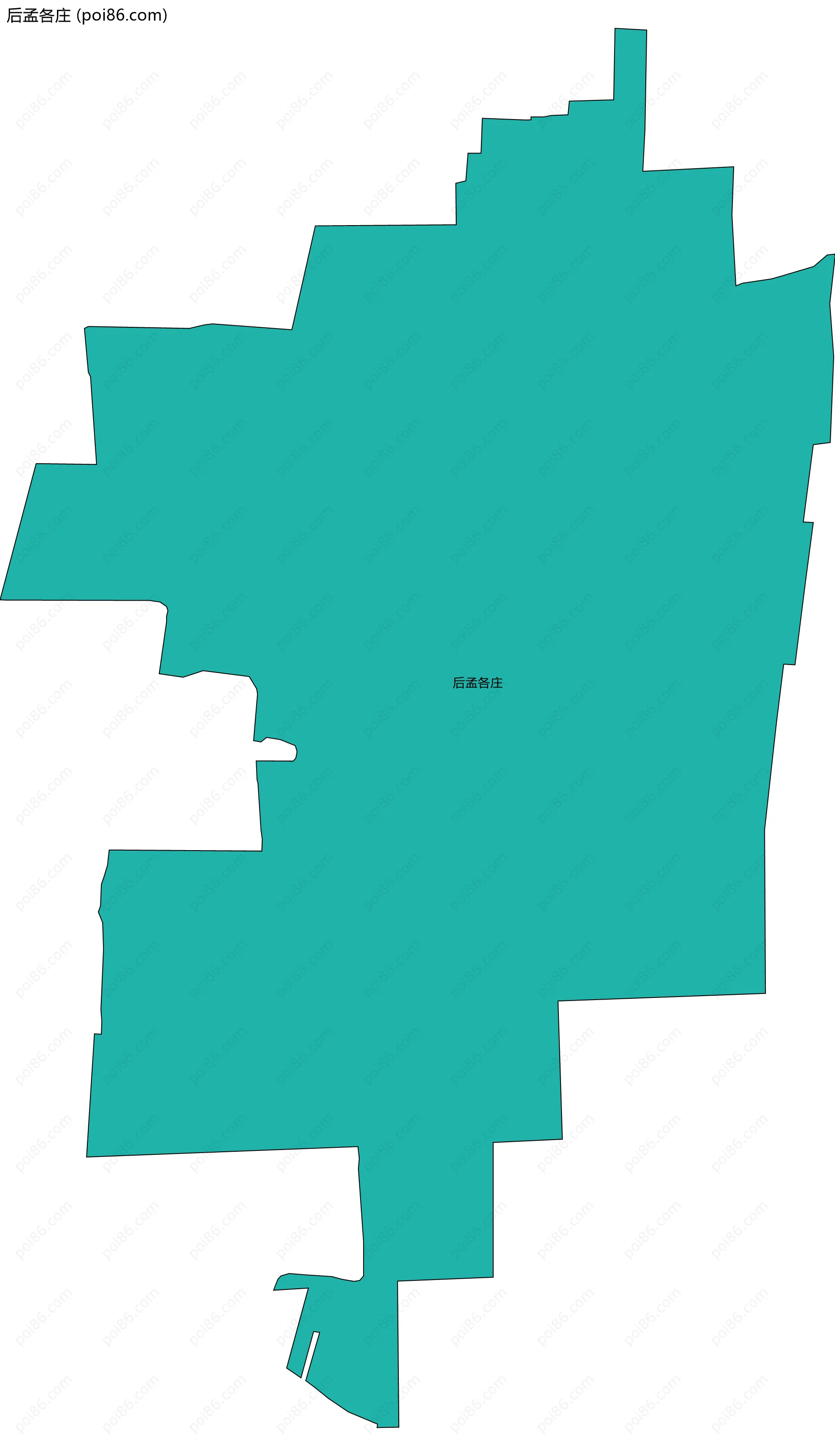 后孟各庄边界地图