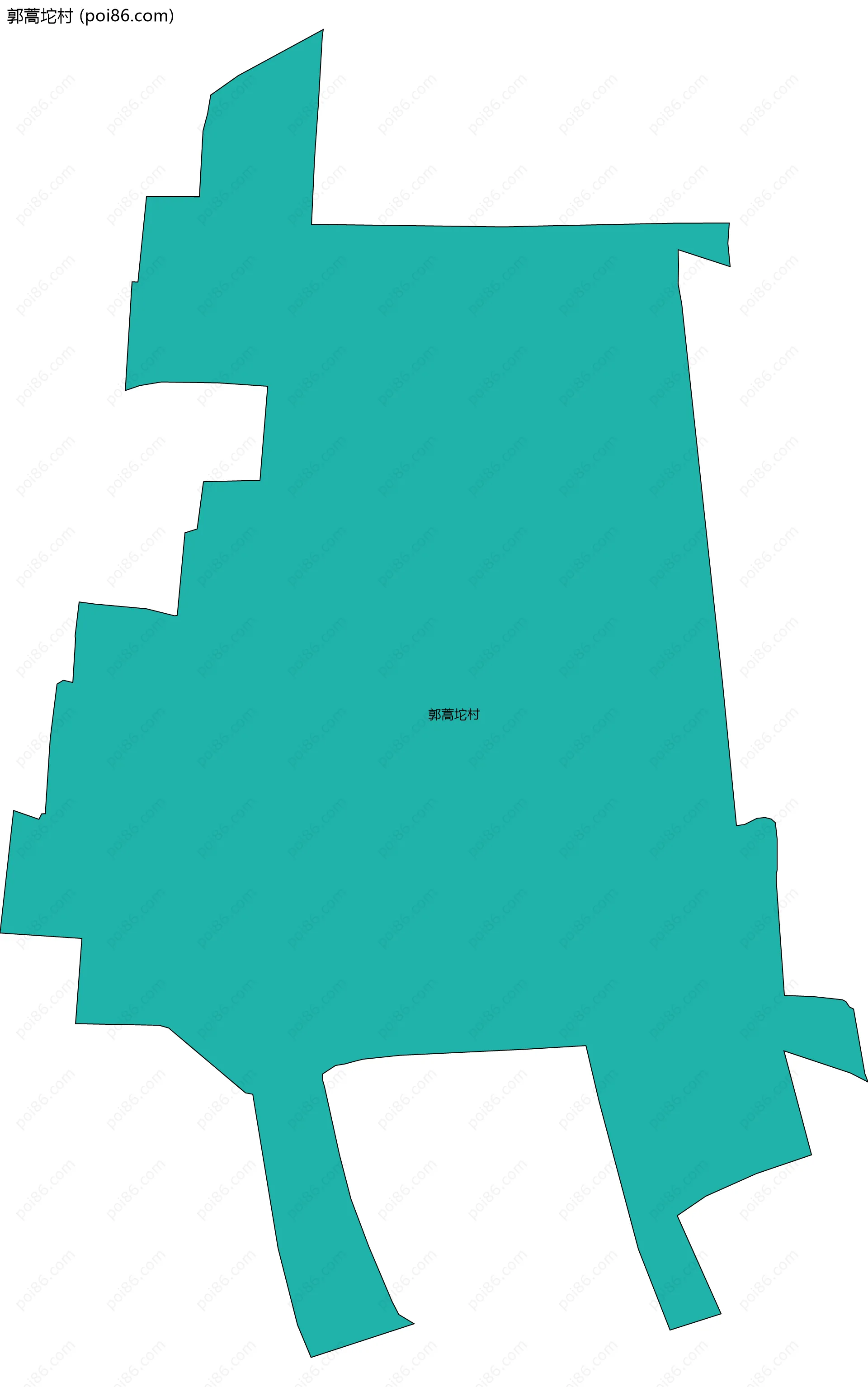 郭蒿坨村边界地图