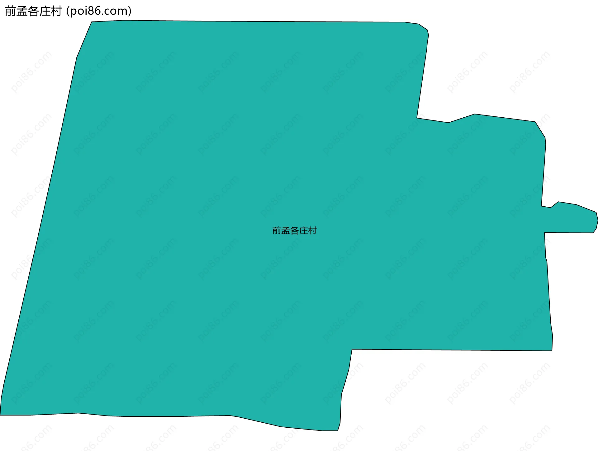 前孟各庄村边界地图