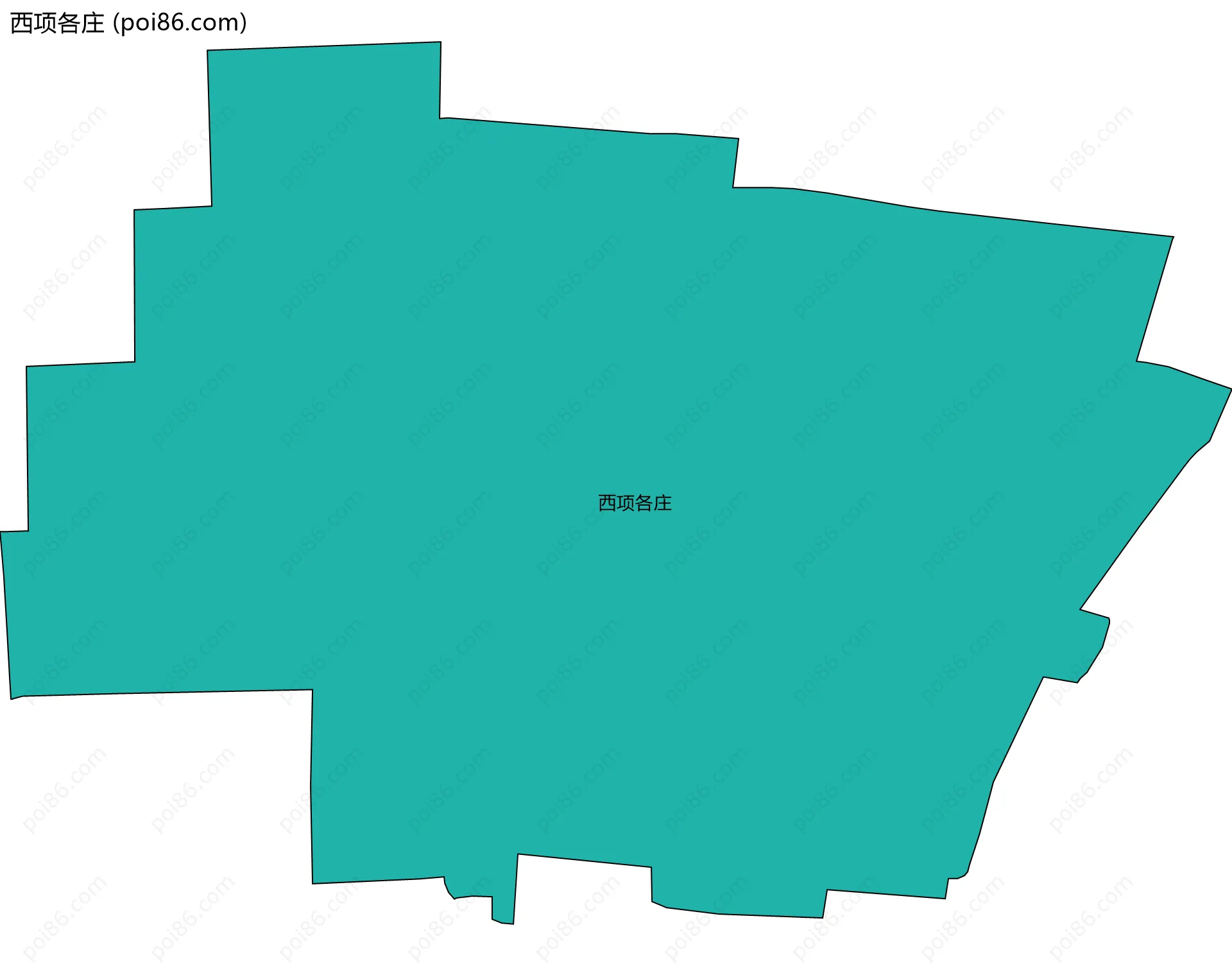 西项各庄边界地图
