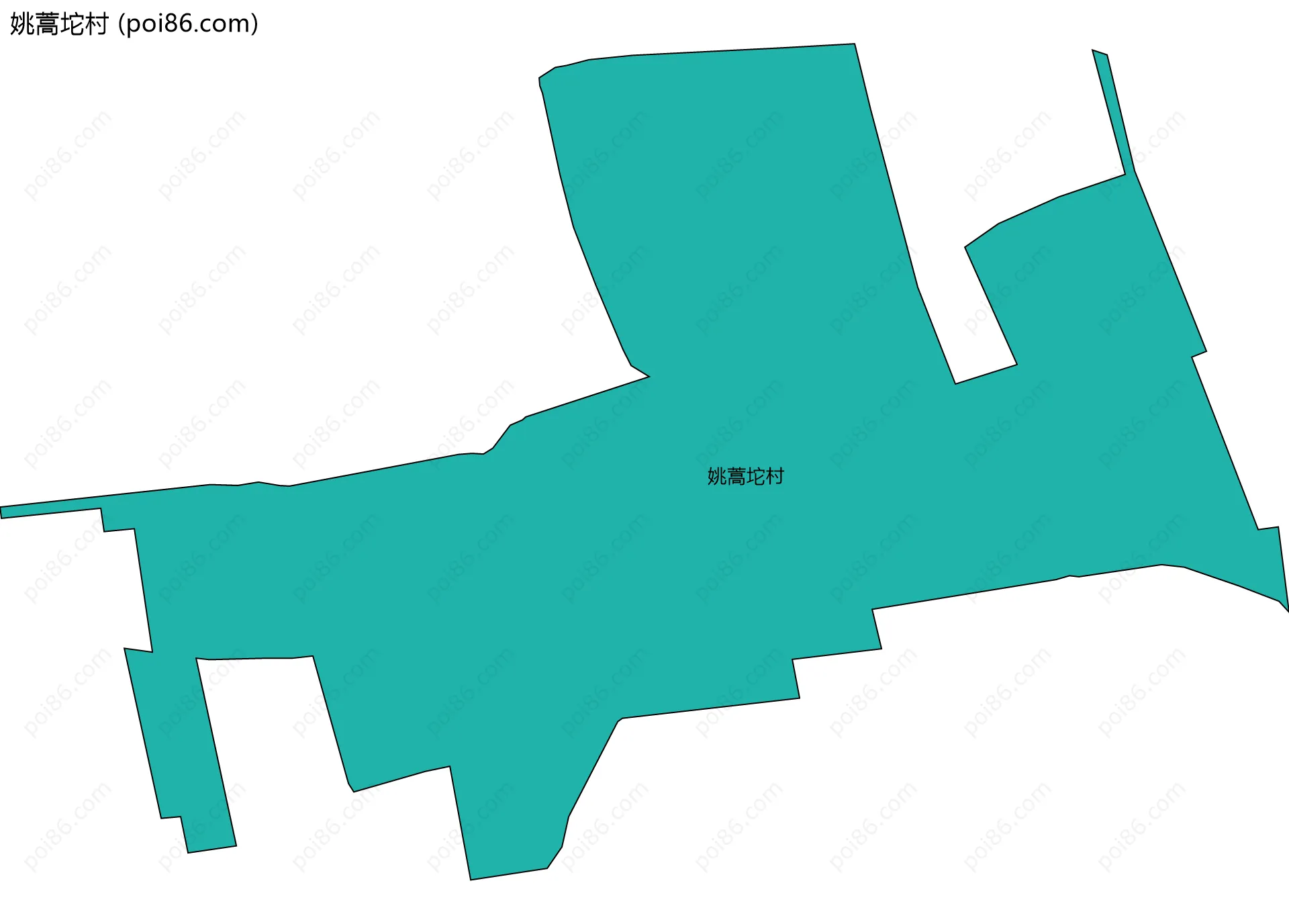 姚蒿坨村边界地图