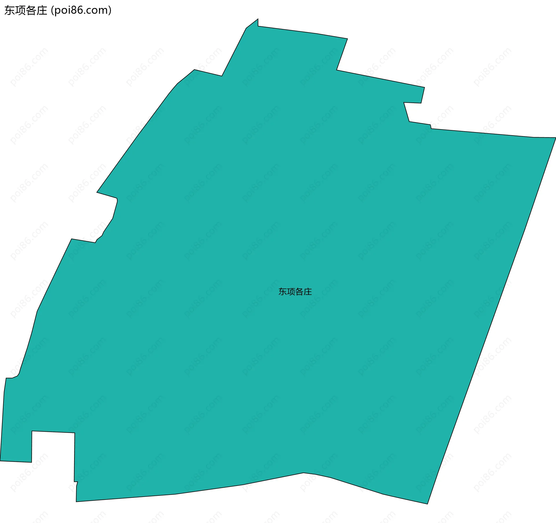 东项各庄边界地图